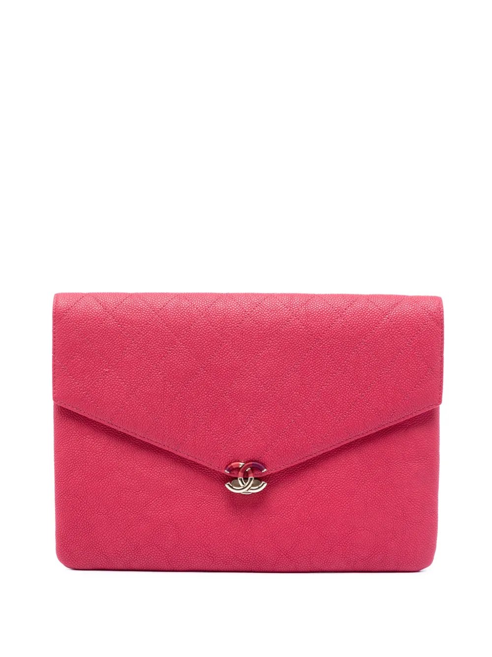 2018 Paris Cuba Quilted Caviar Thread Around Envelope clutch bag