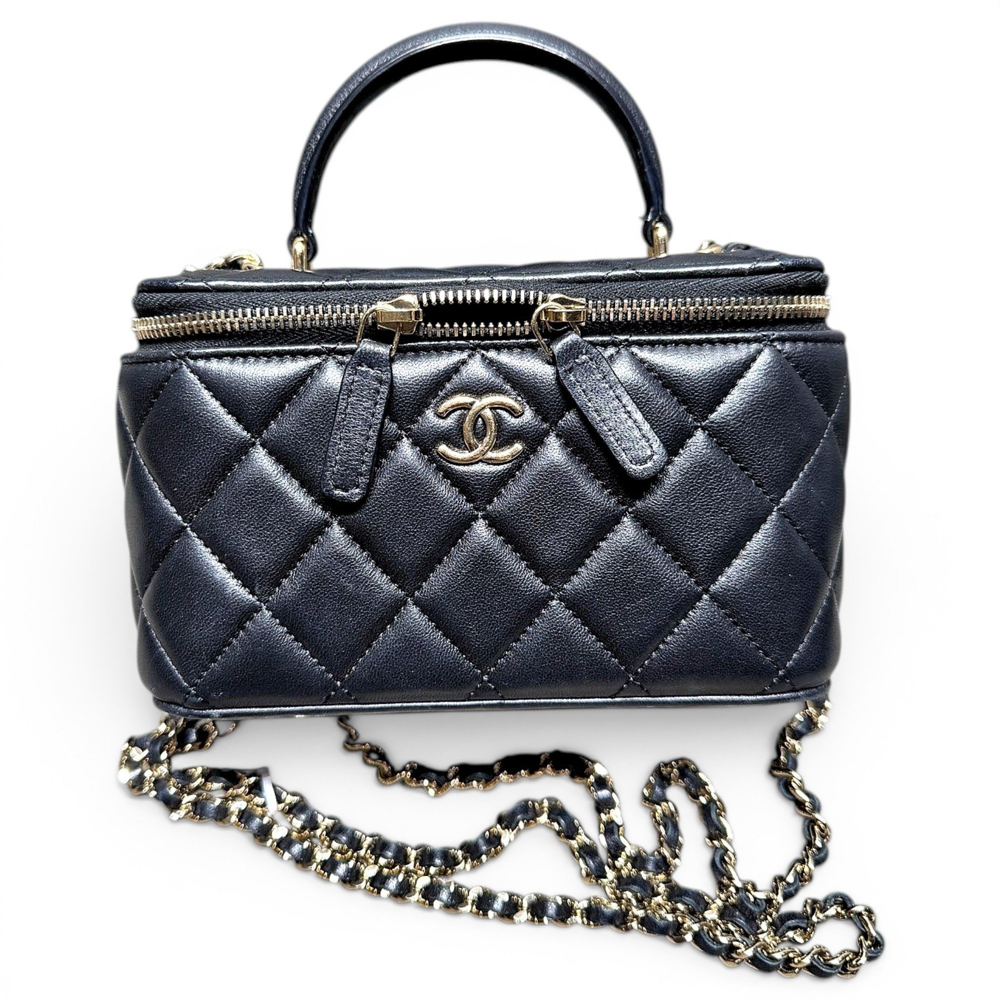 Trendy CC Vanity leather handbag