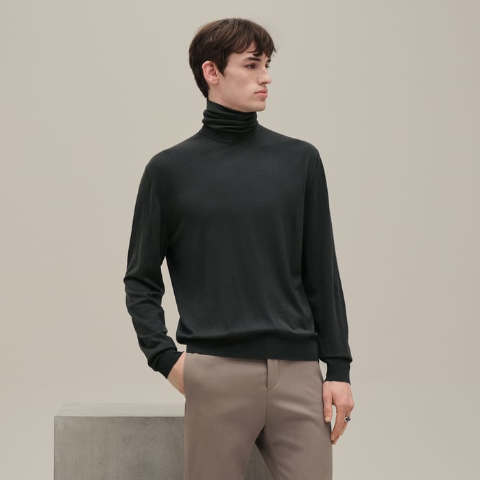 Vert Chrome "Detail H" Turtleneck Sweater