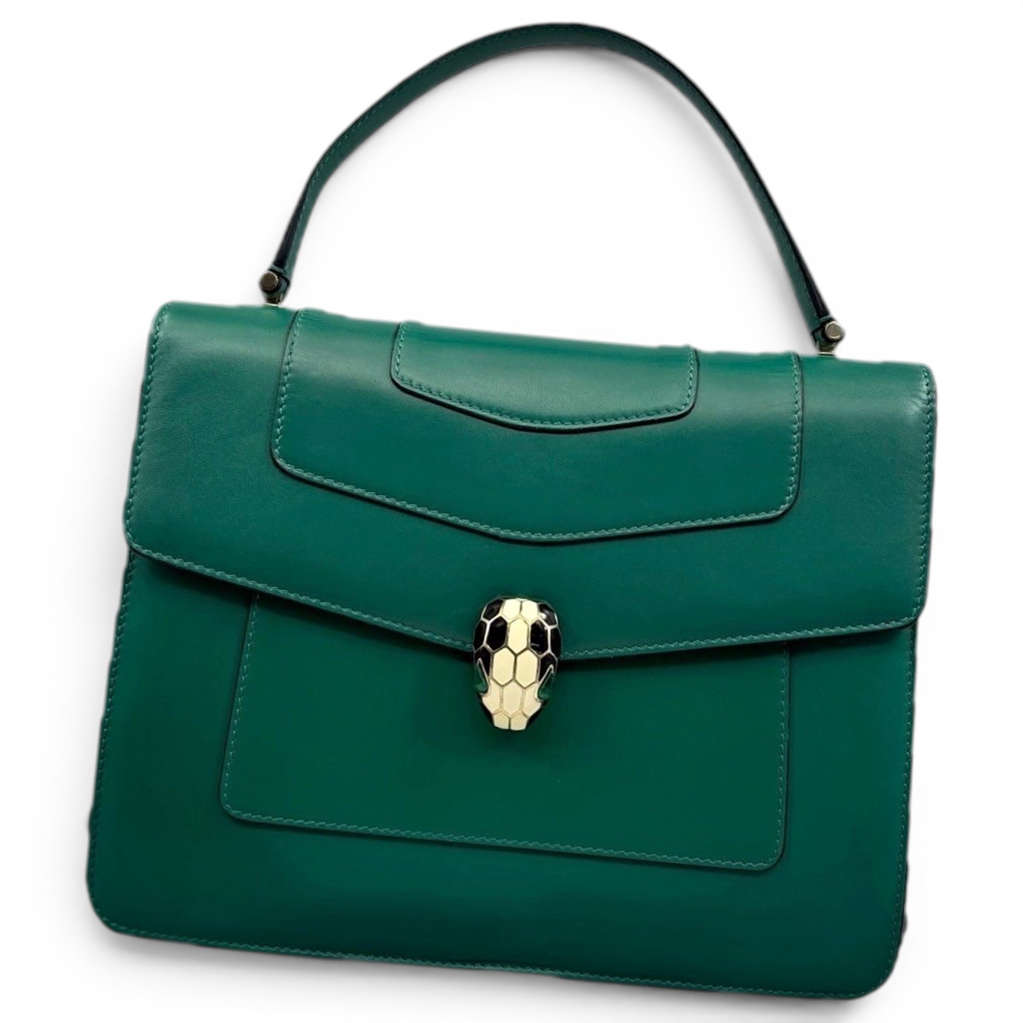 Serpenti leather handbag