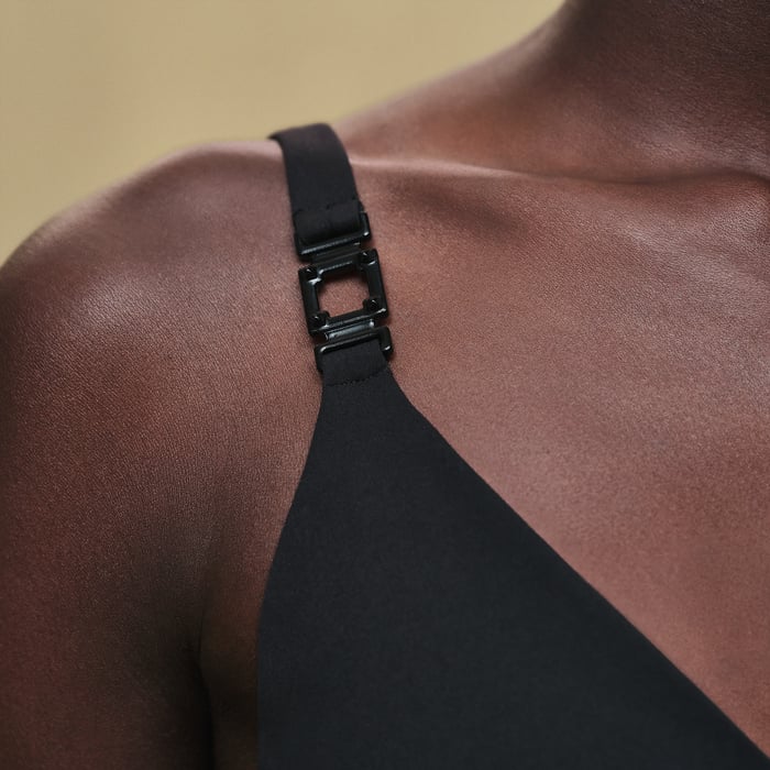 Noir "Ferronnerie Remix" Mixed Materials Beach Dress