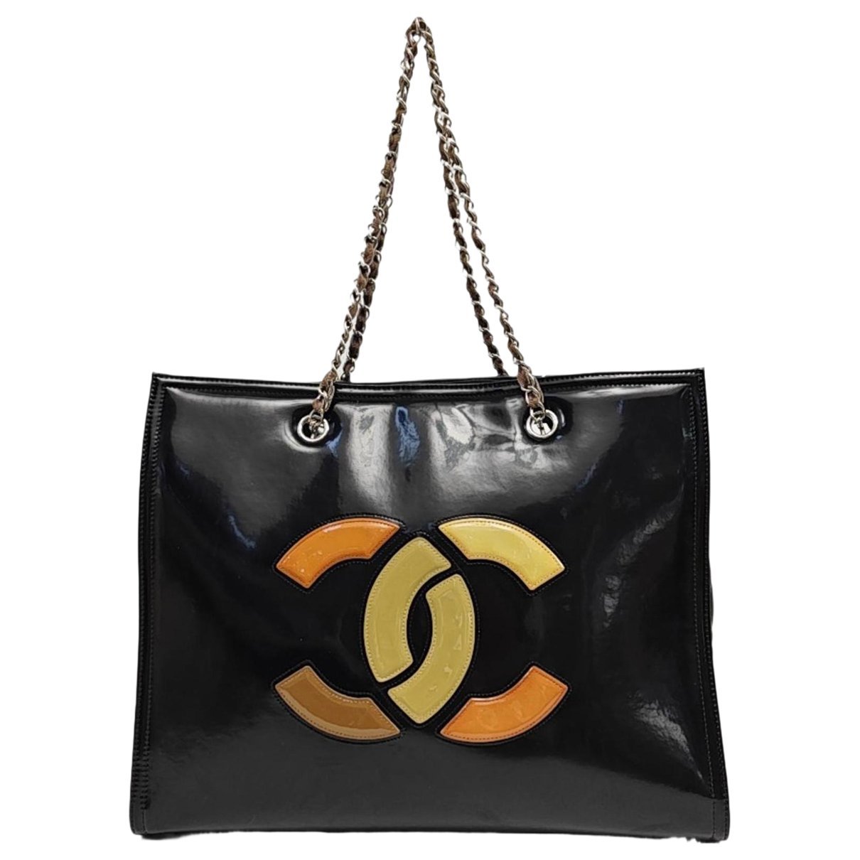 Patent leather tote