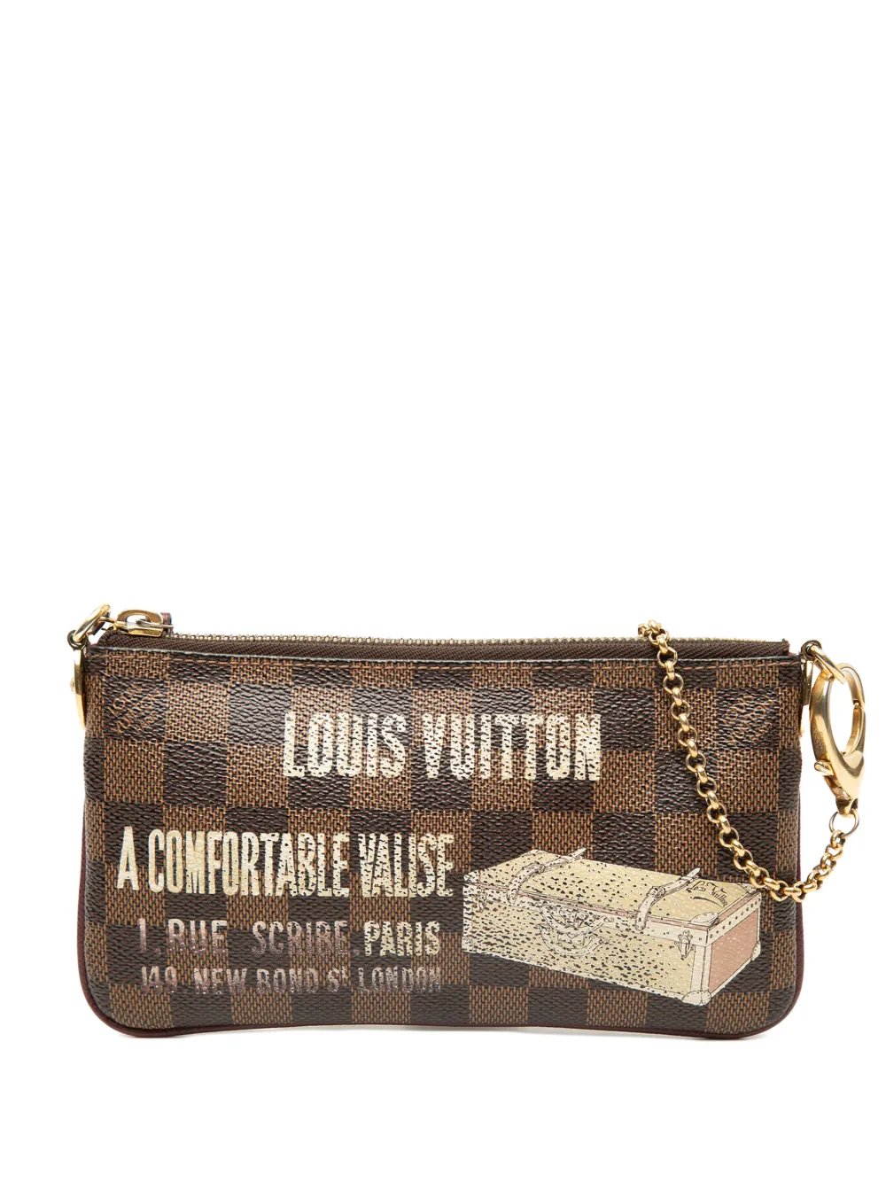 2010-2026 Damier Ebene Trunks Labels Pochette Milla MM shoulder bag