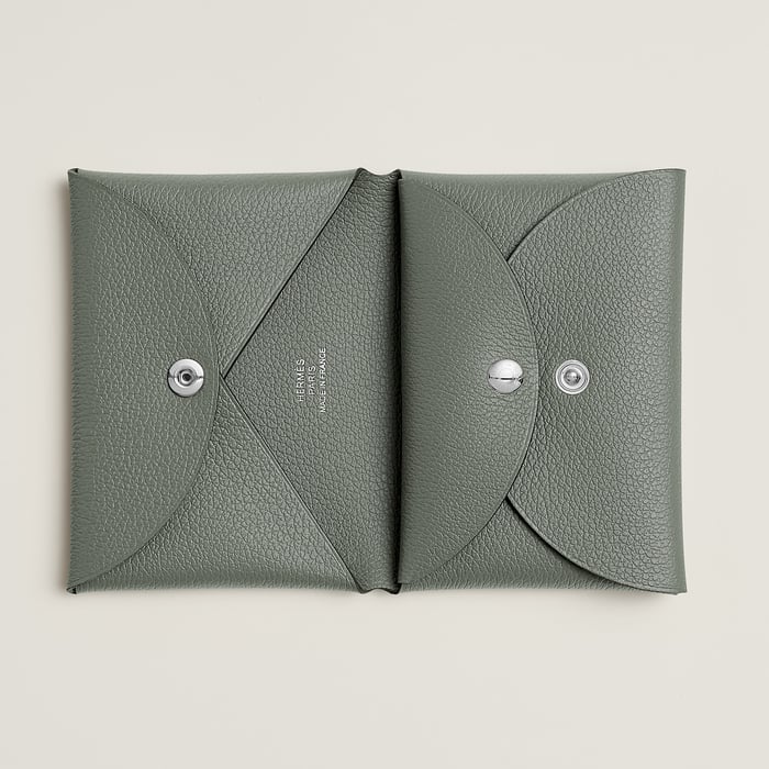Vert Amande Calvi Duo Compact Card Holder