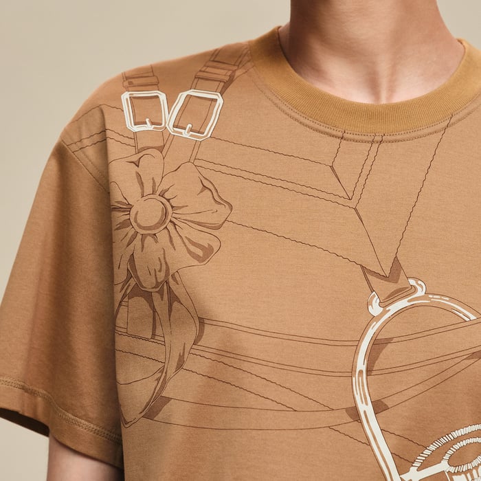 Marron Châtain "Grand Manege" Maxi T-shirt