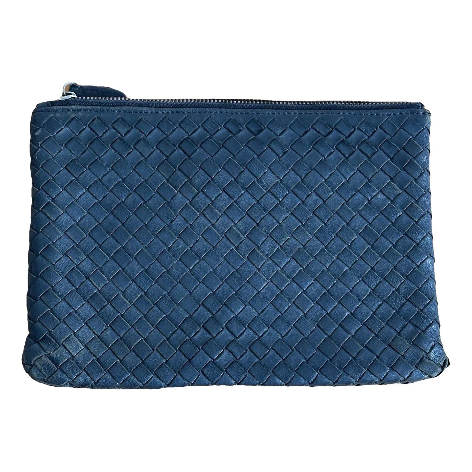 Leather clutch bag