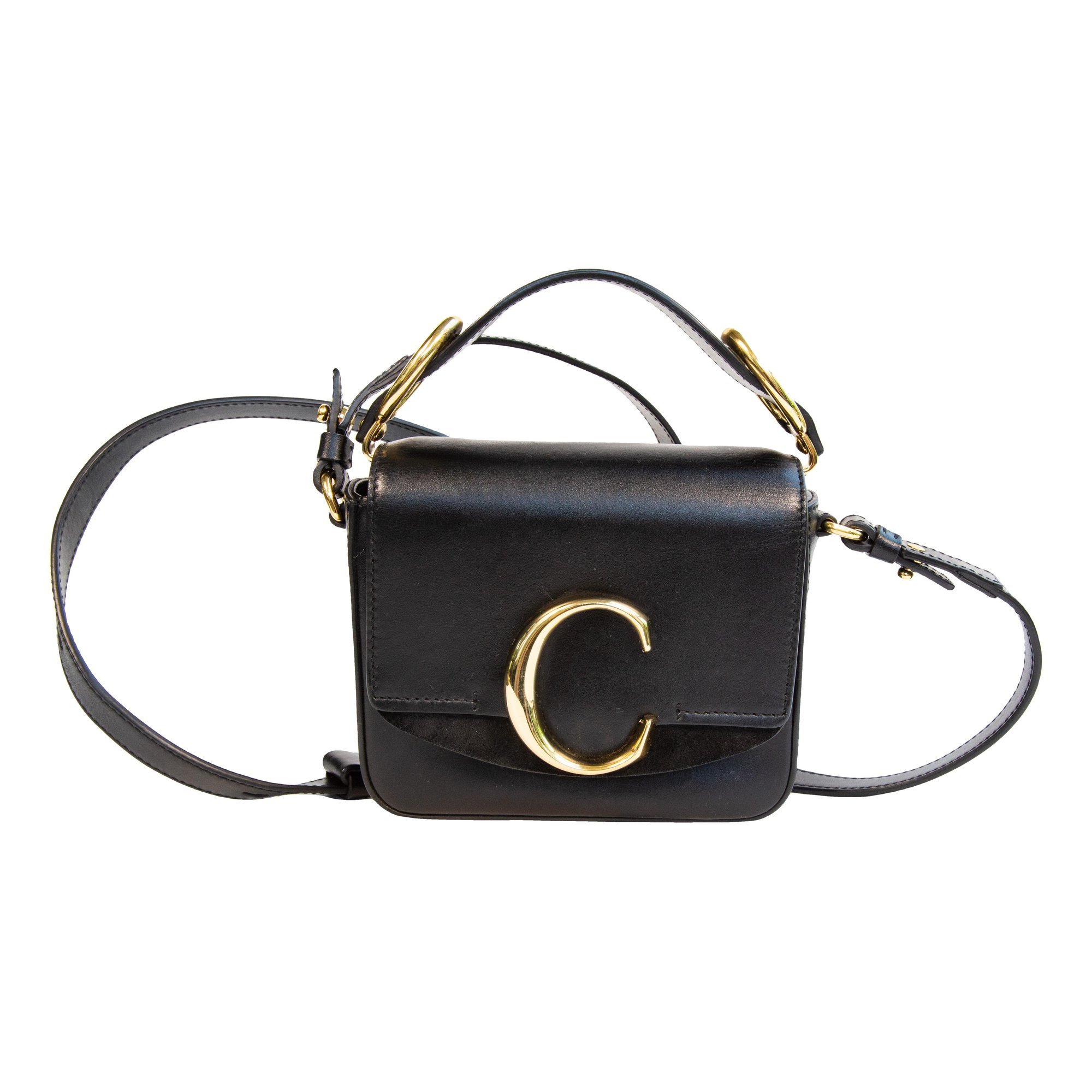 C leather crossbody bag