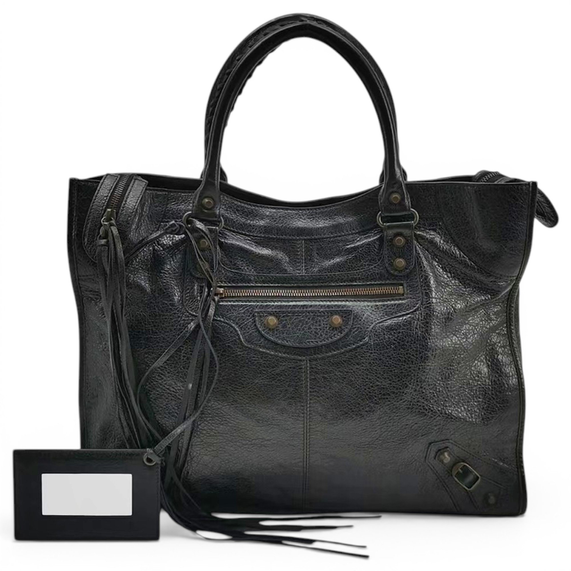 Work leather handbag