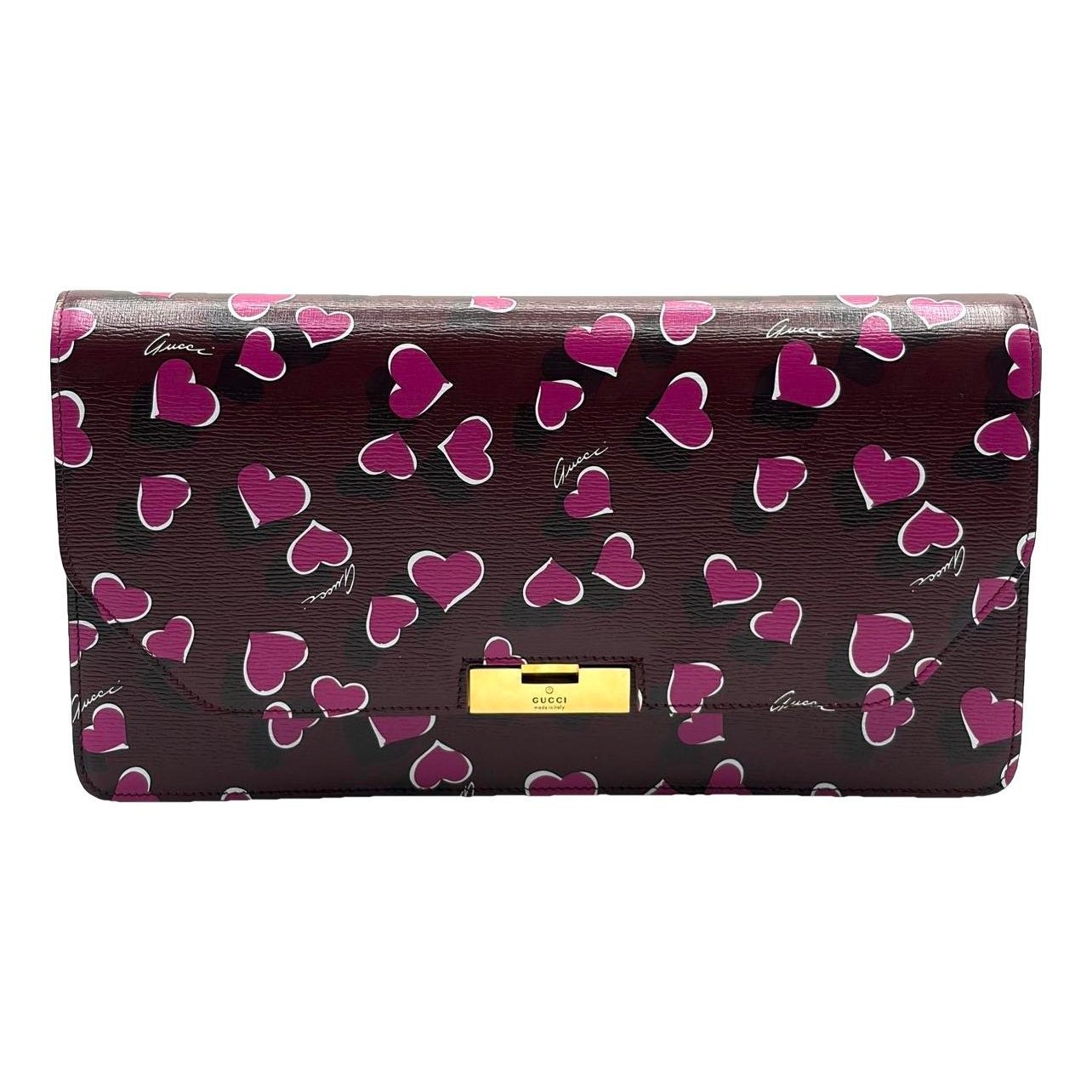 Leather clutch bag