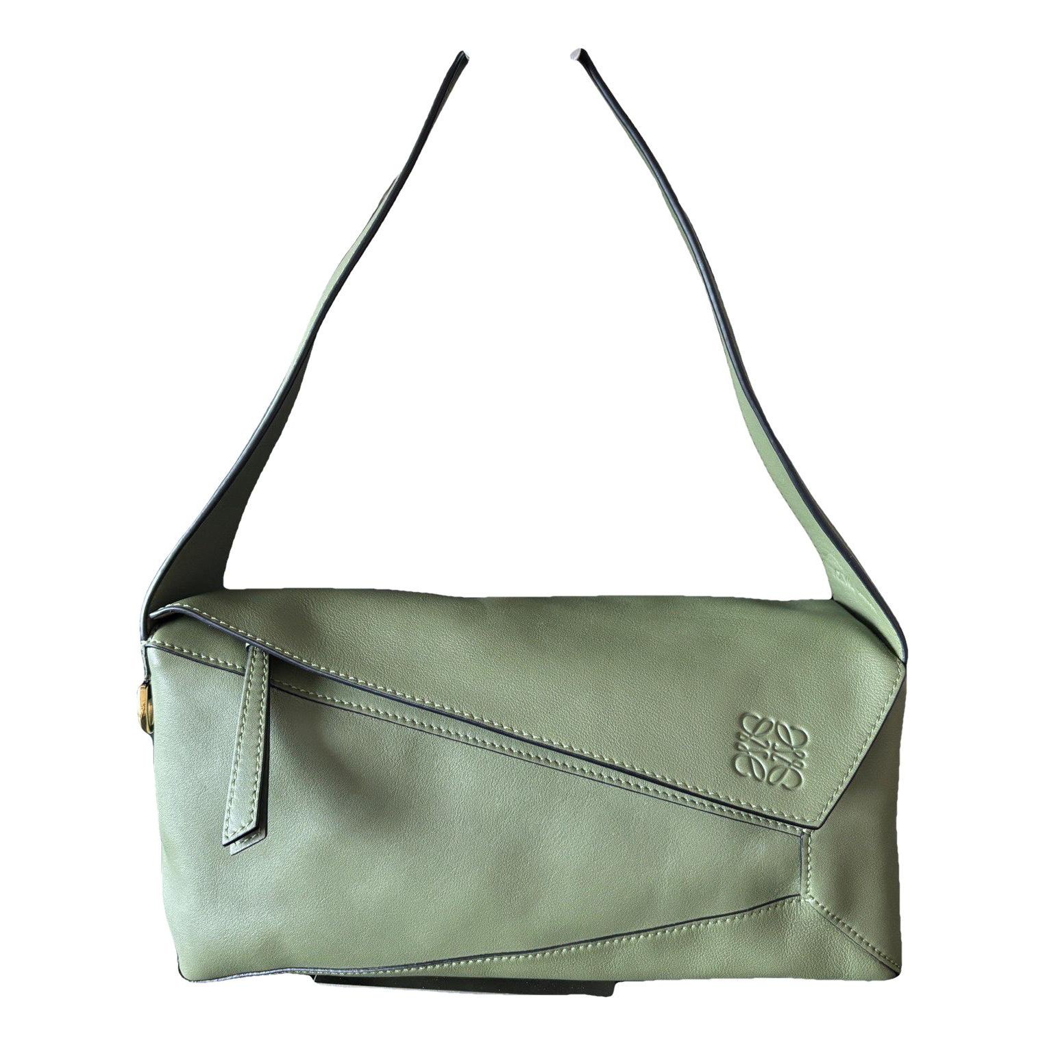 Puzzle leather handbag
