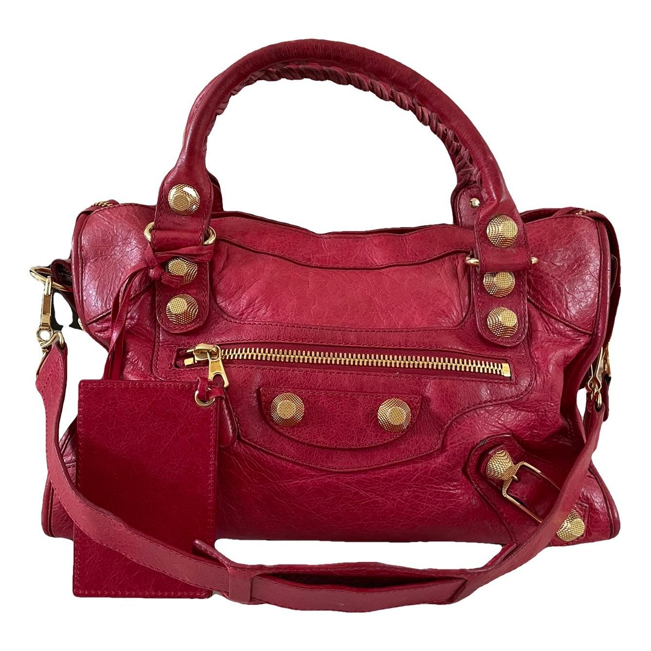 City leather handbag