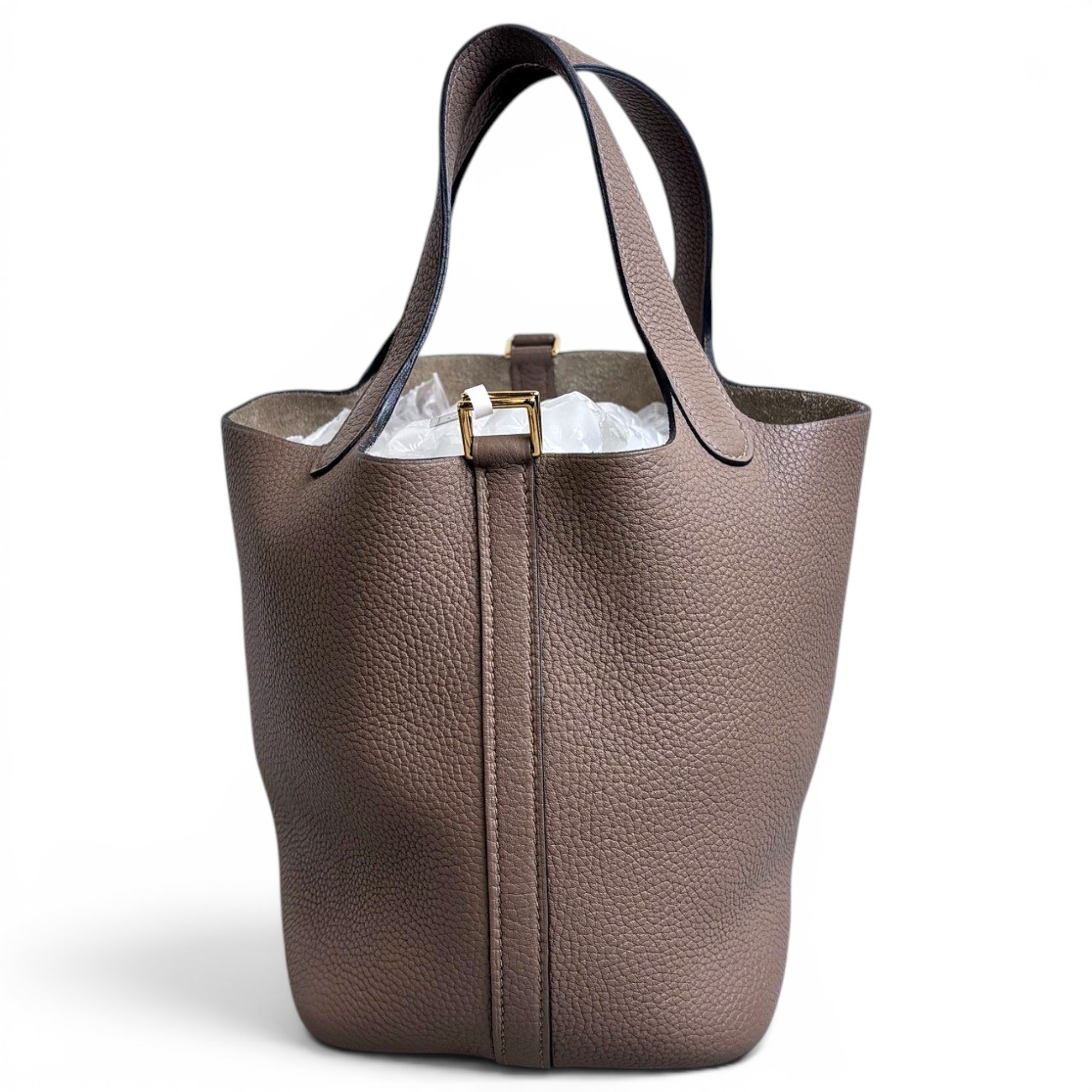 Picotin leather tote