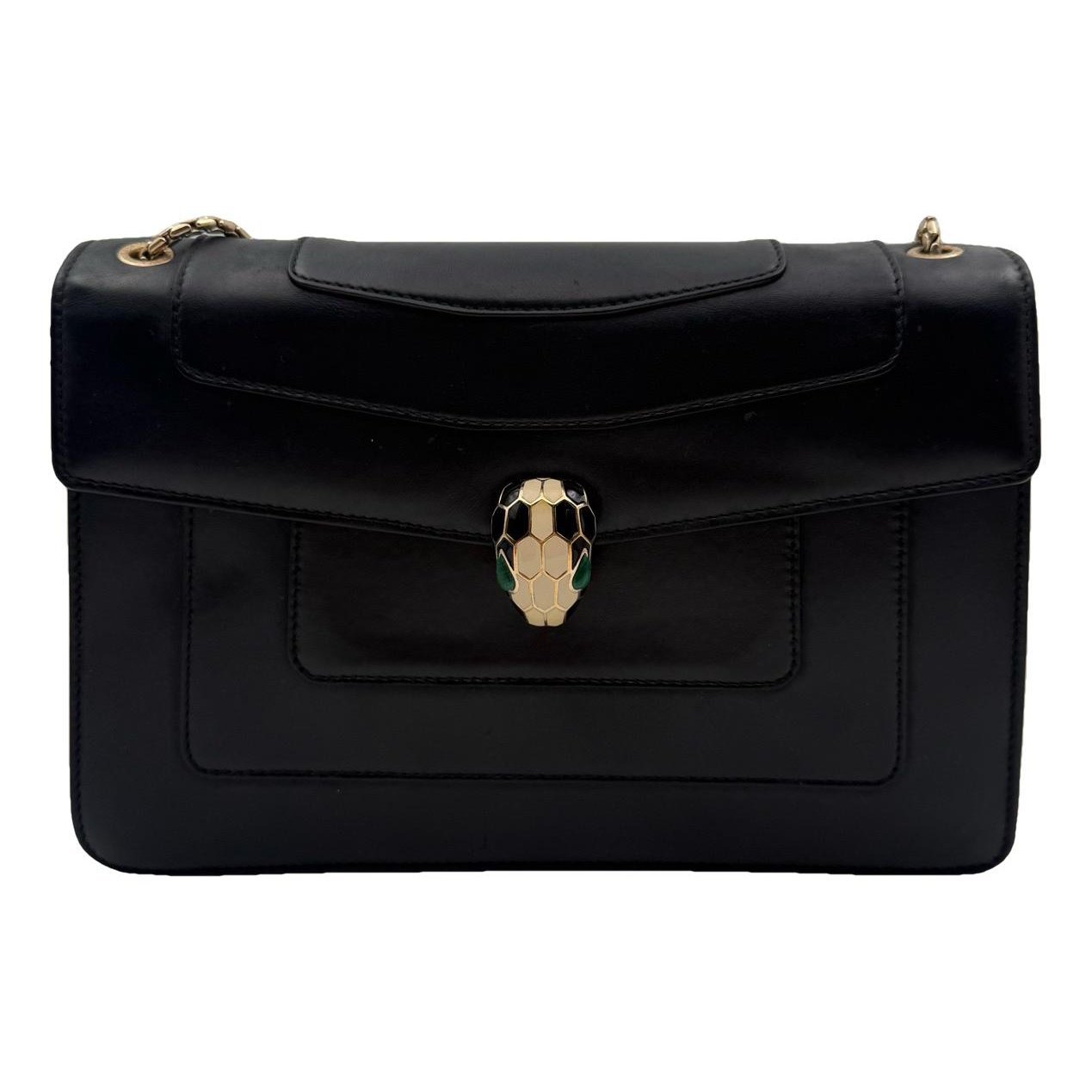 Serpenti leather handbag