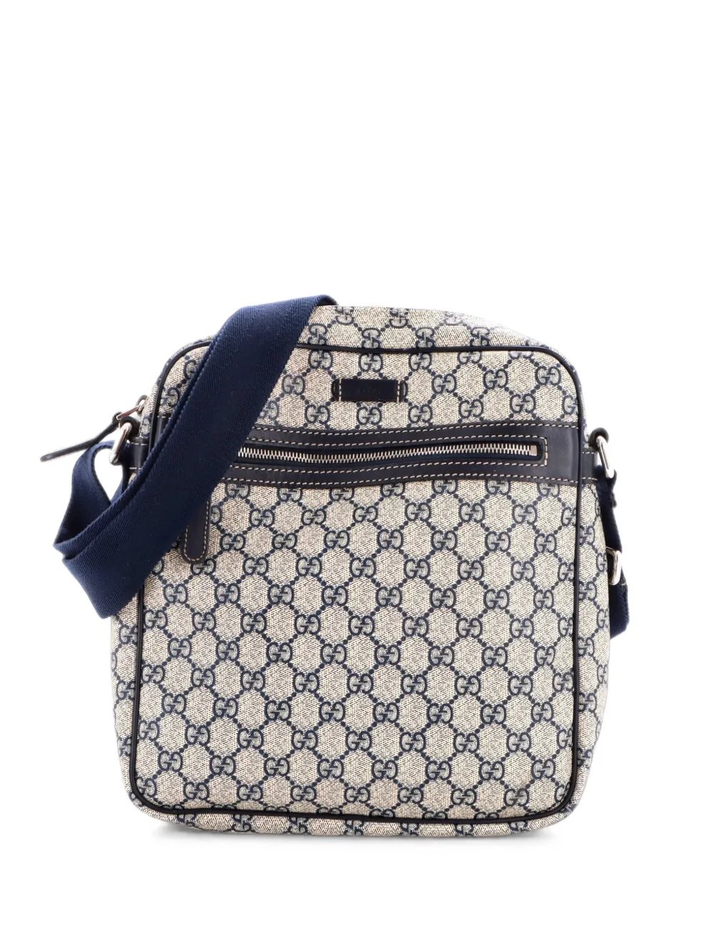 Front Zip Messenger GG Coated Canvas Medium crossbody bag