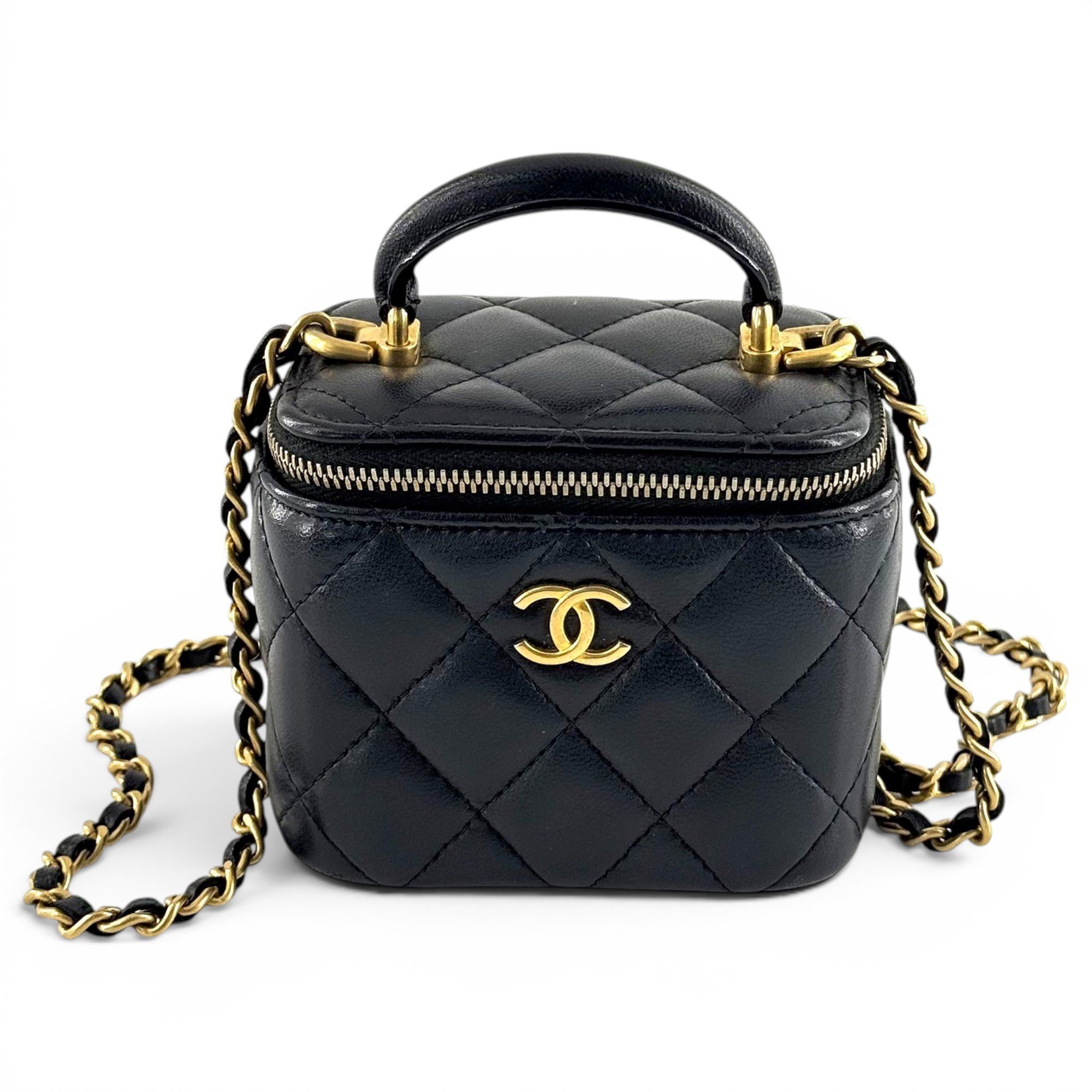 Trendy CC Vanity leather handbag