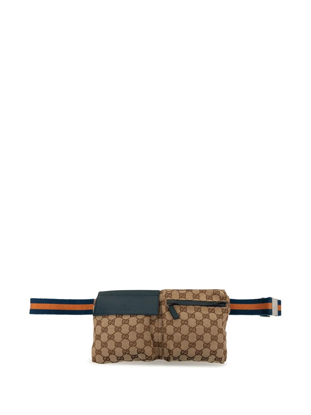 2000-2015 GG Canvas Web Double Pocket belt bag