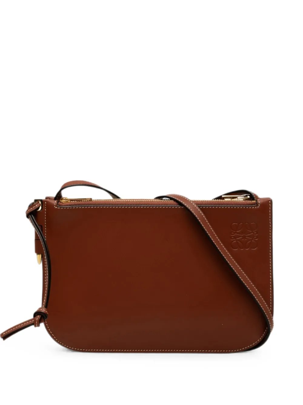 2020 Leather Gate Double Zip Pouch crossbody bag