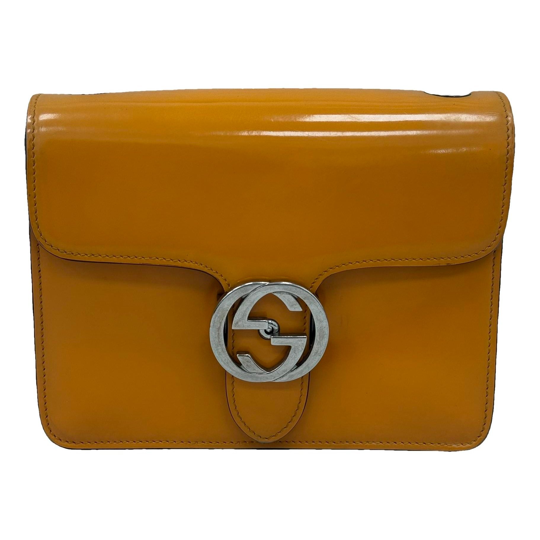 Patent leather handbag