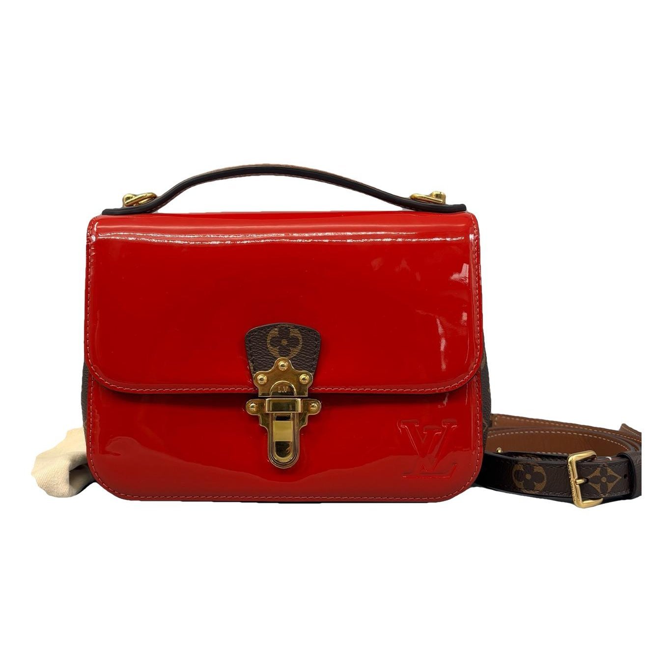 Cherrywood leather handbag