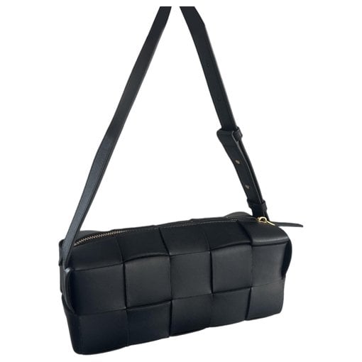 Cassette leather handbag