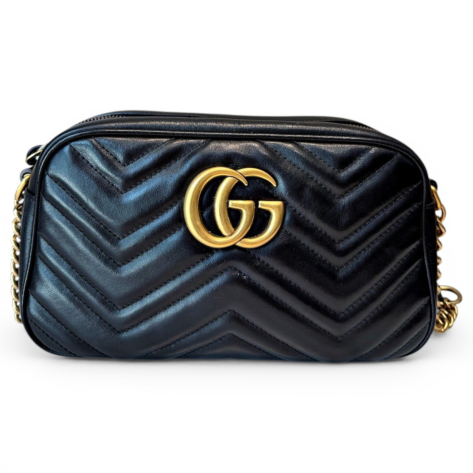 GG Marmont Triple zip leather crossbody bag
