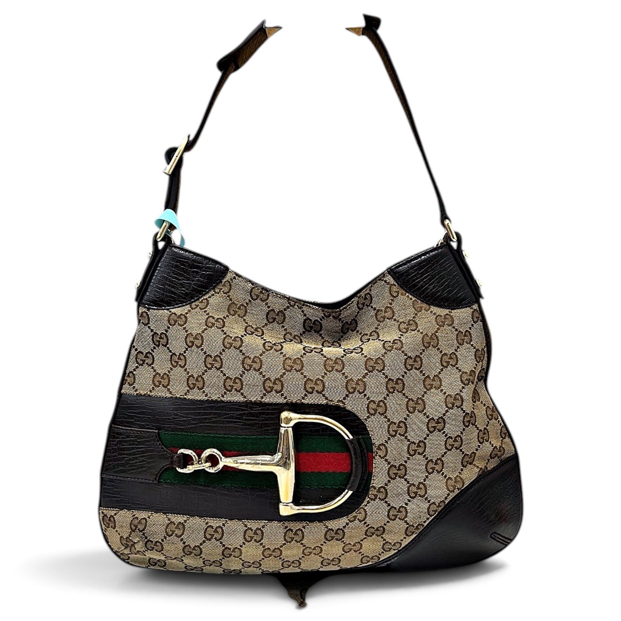 Half Horsebit leather handbag