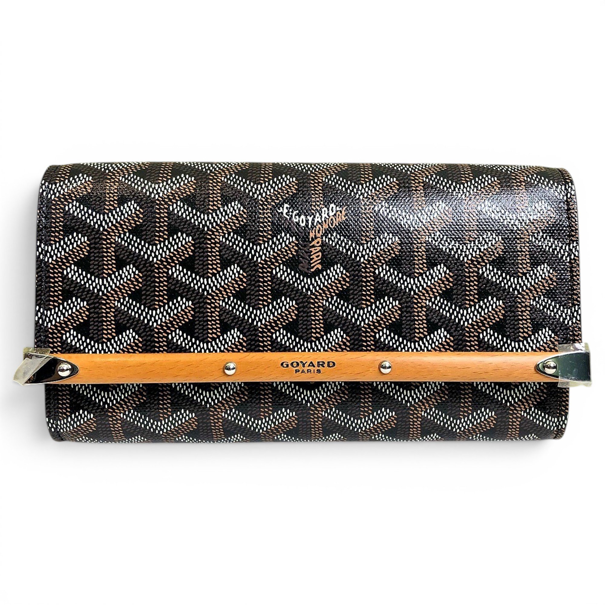 Leather clutch bag