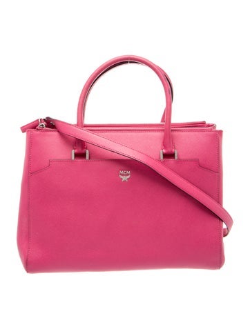 MCM Leather Top Handle Bag
