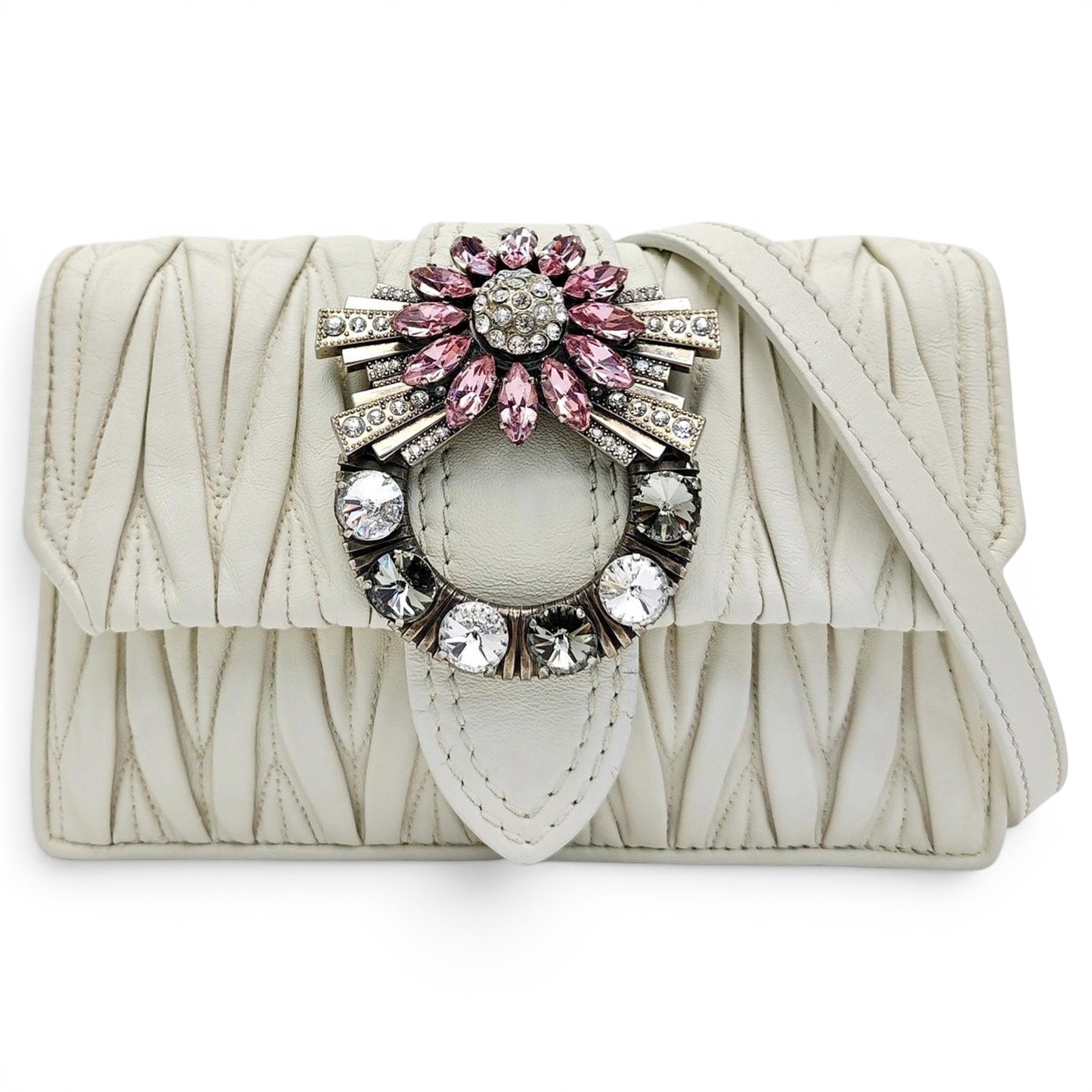 Miu Lady leather handbag