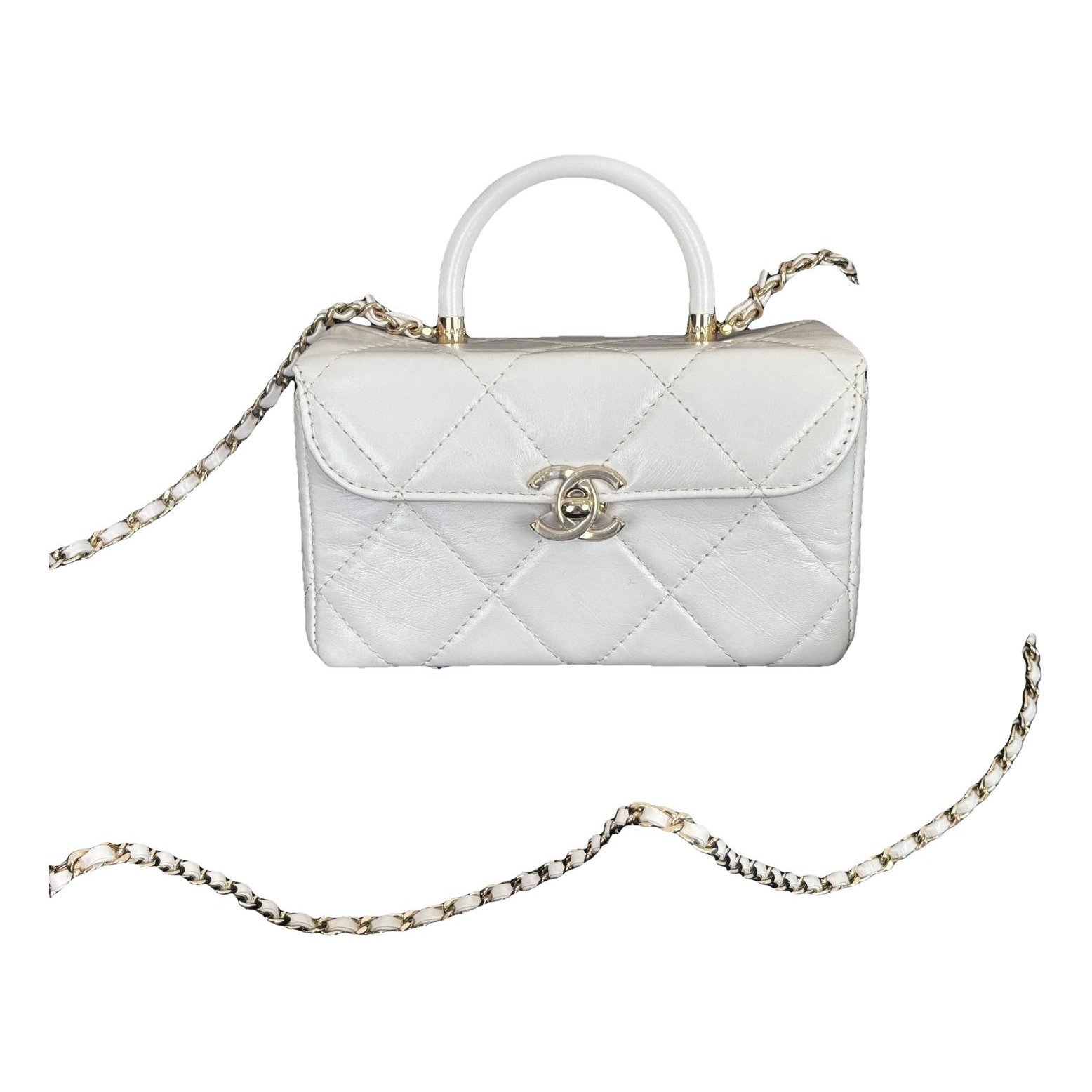 Vanity leather handbag