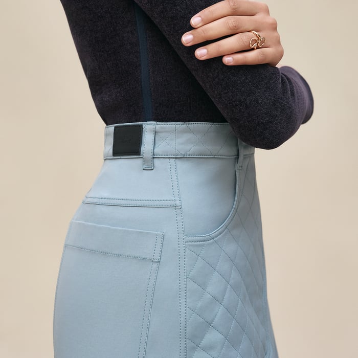 Bleu Adriatique Wrap Miniskirt