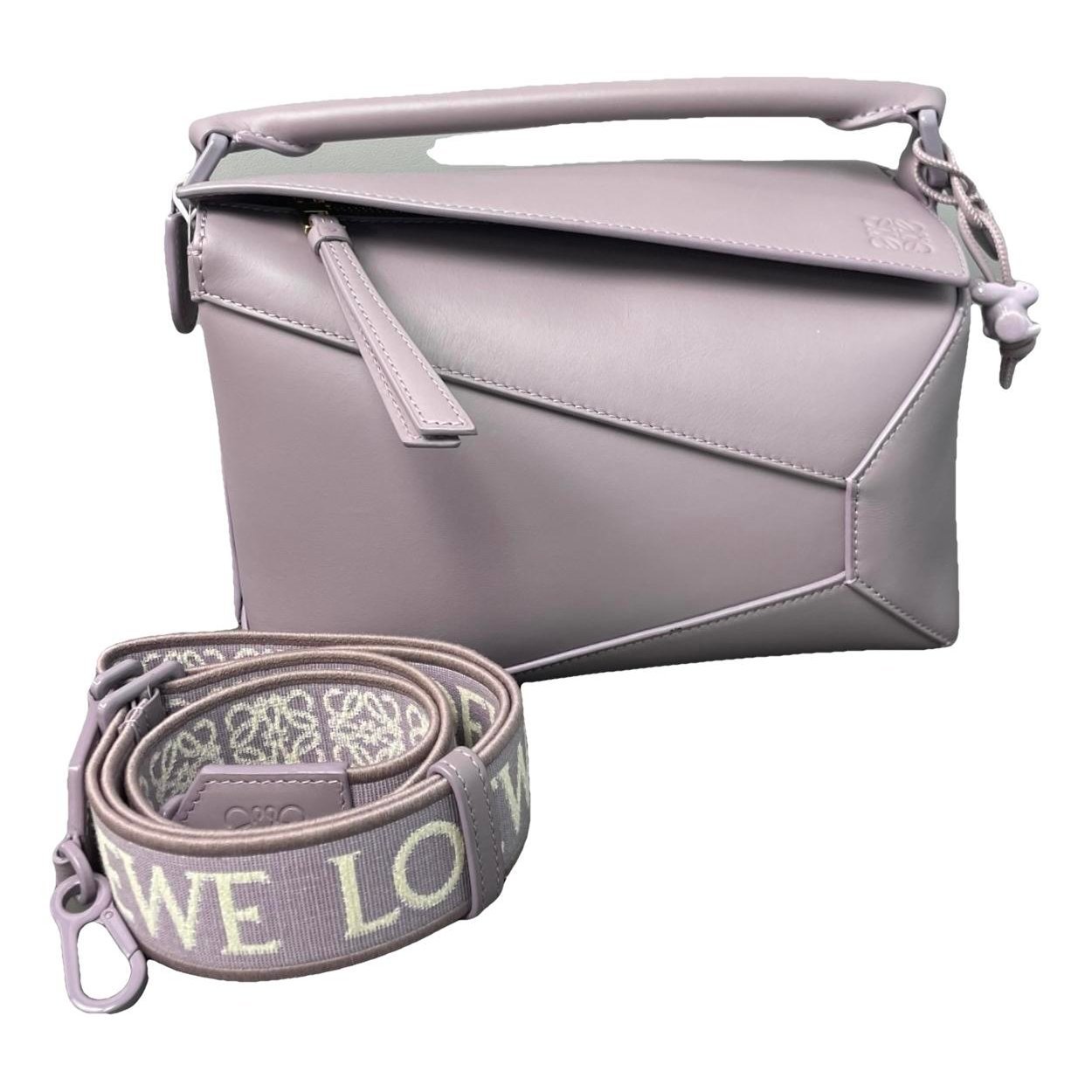 Puzzle leather handbag