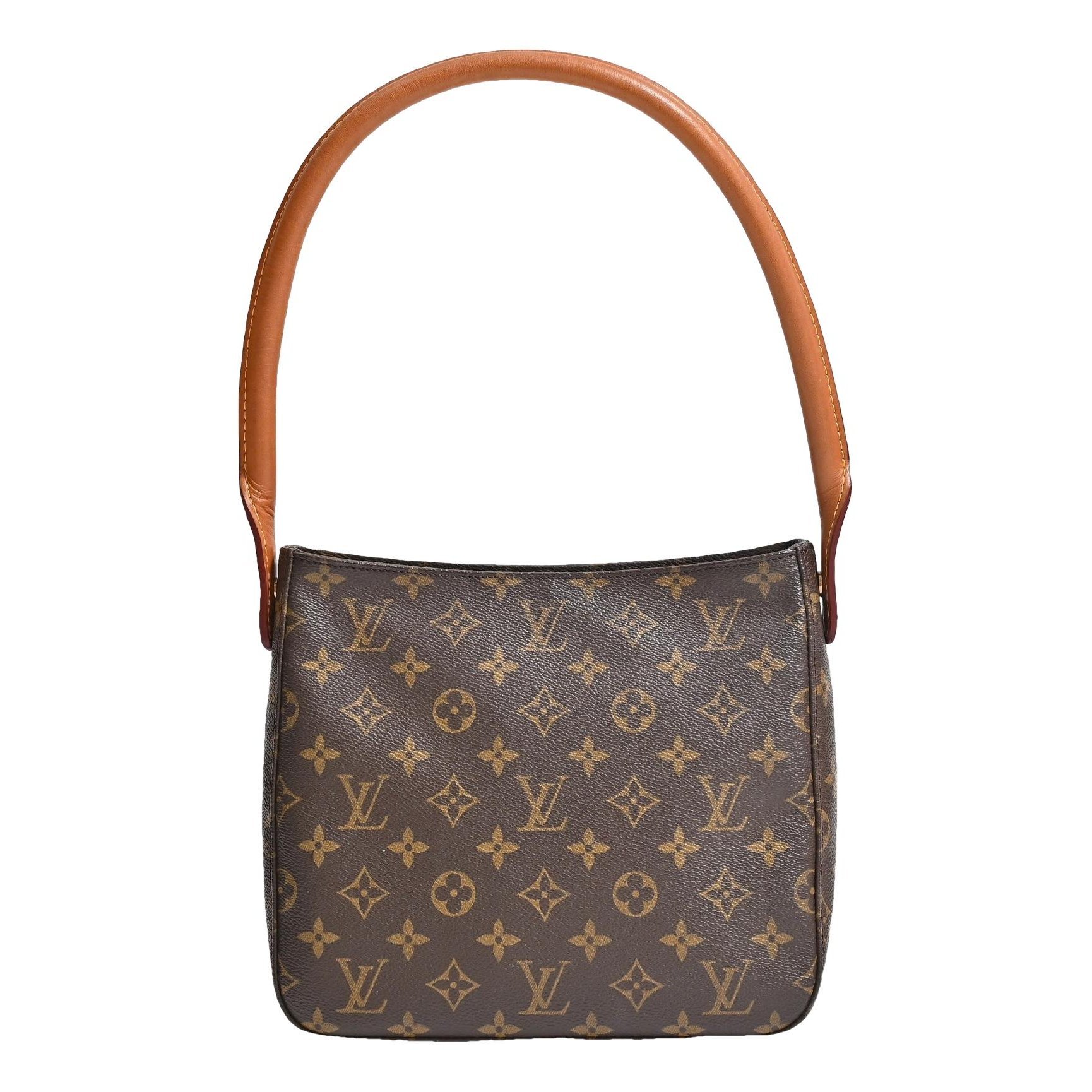 Looping leather handbag