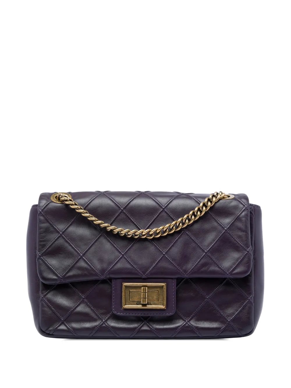 2012-2013 Small Diamond Debossed Calfskin Reissue 2.55 Cosmos Flap shoulder bag