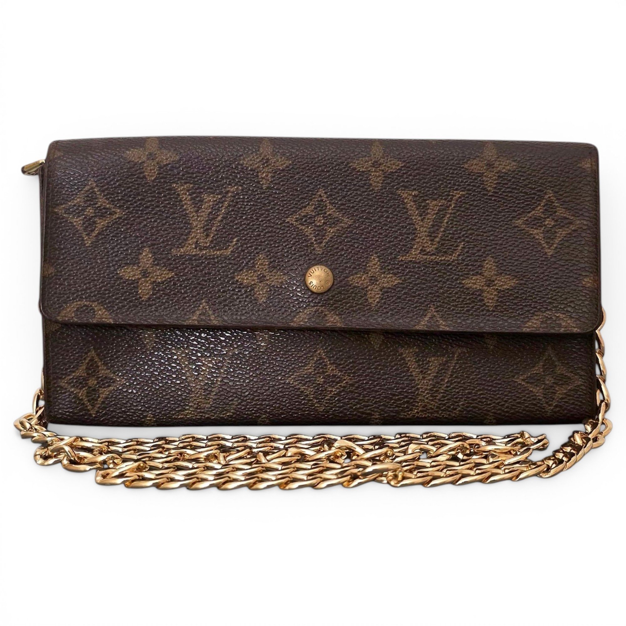 Leather clutch bag
