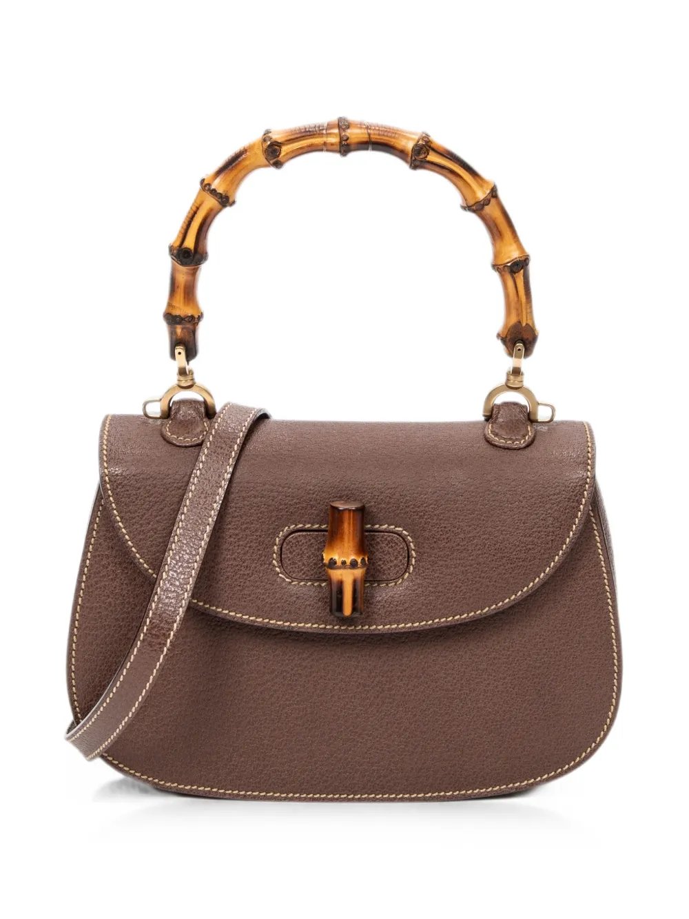 Bamboo top handle tote bag