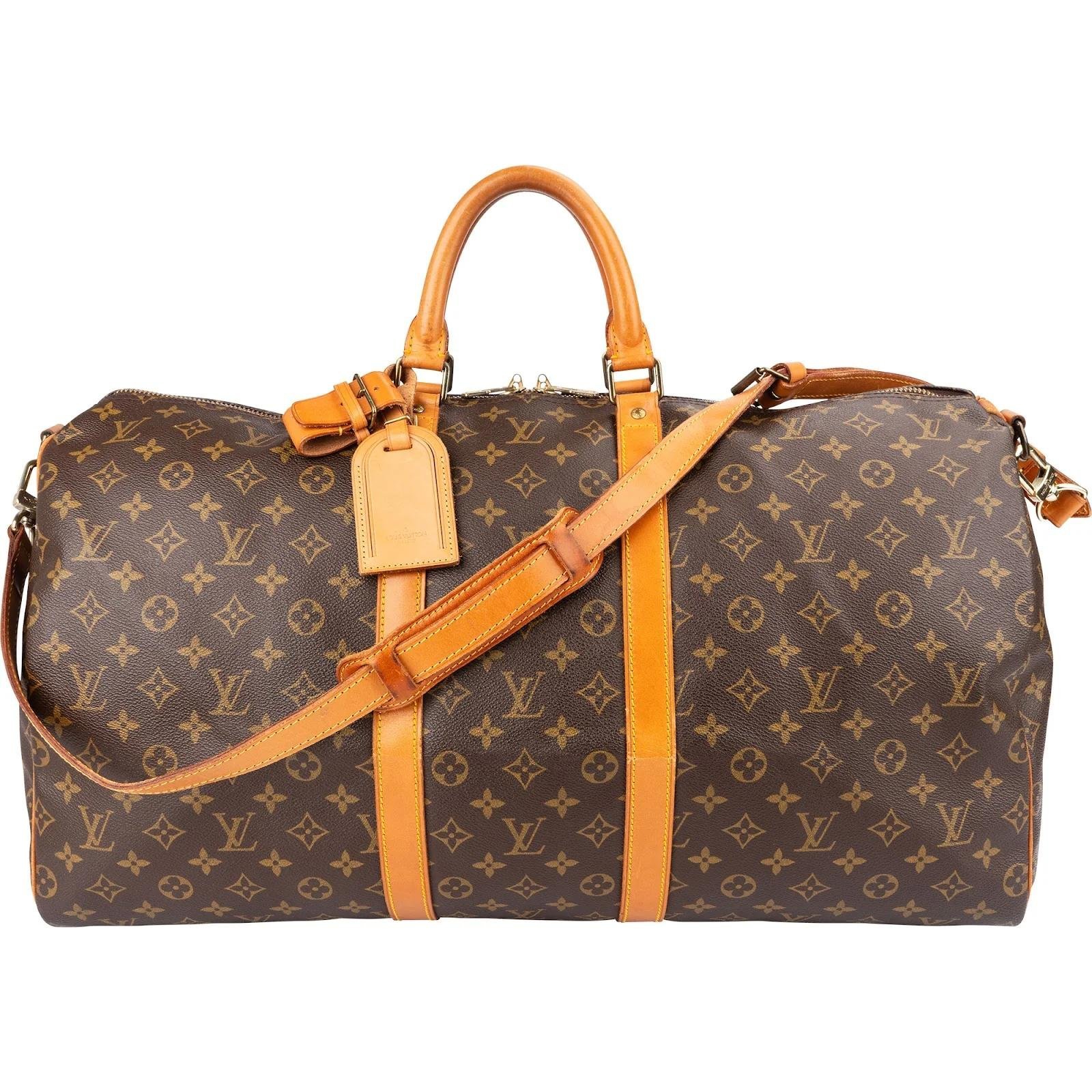 Keepall leather travel bag