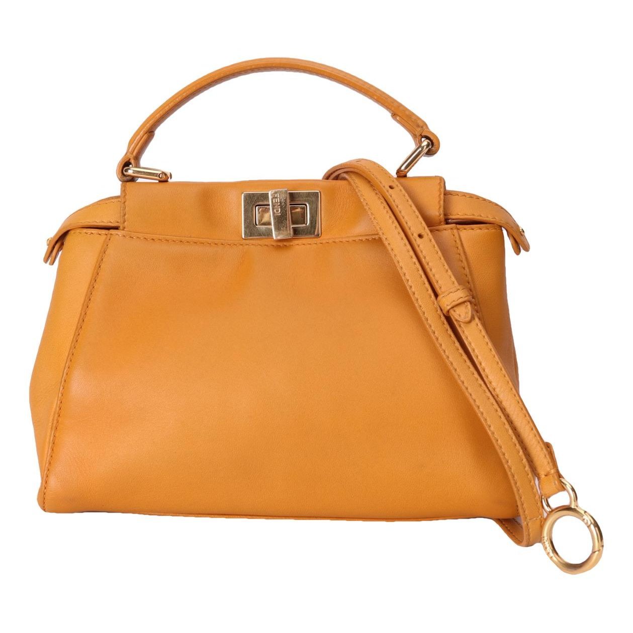 Peekaboo patent leather handbag