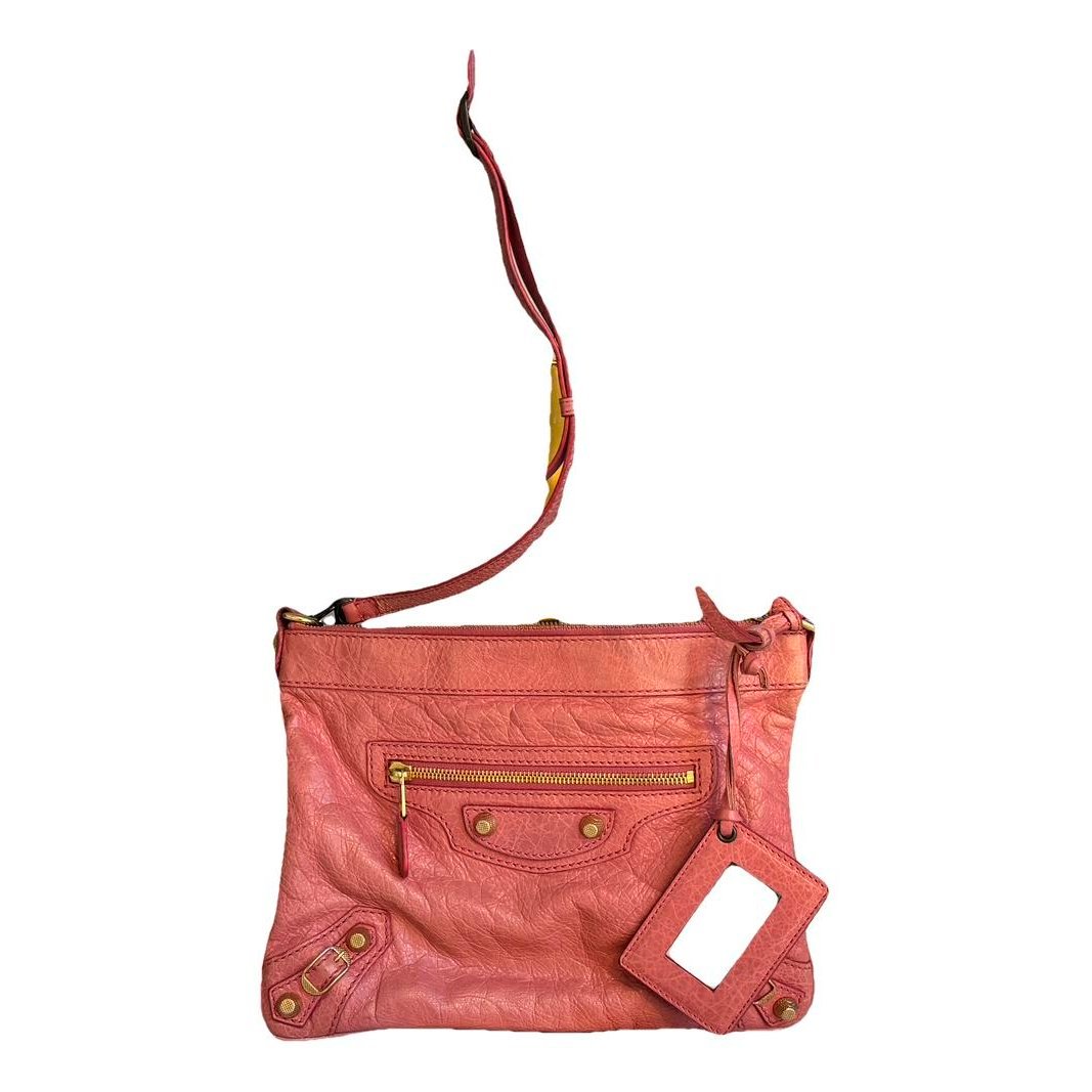 Hip leather crossbody bag