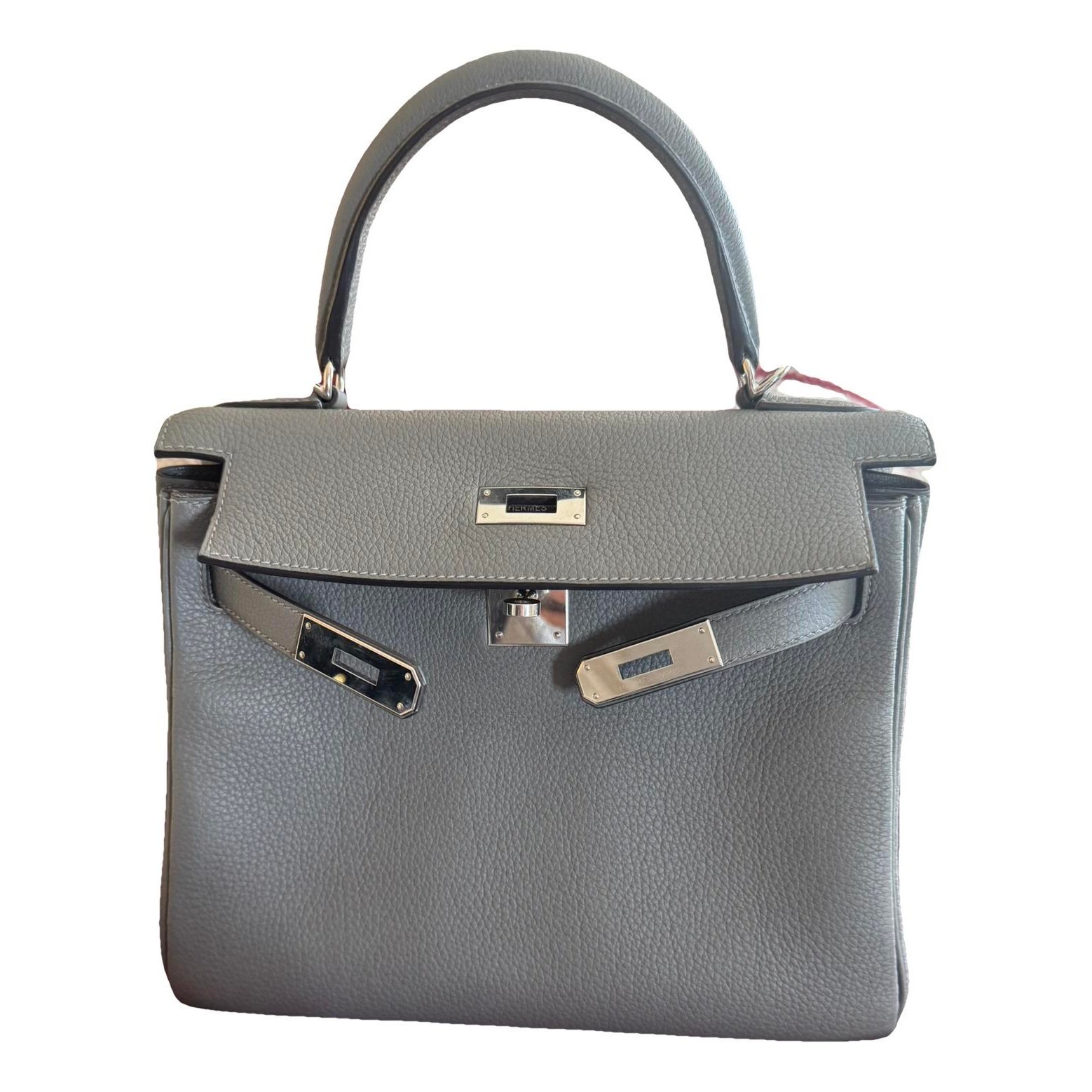Hermes Kelly 28 Handbag Gris Meyer Togo Leather