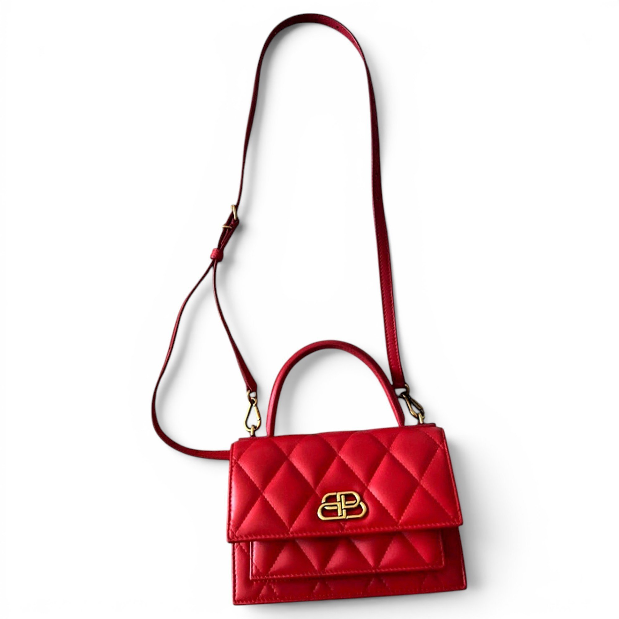 Sharp leather handbag