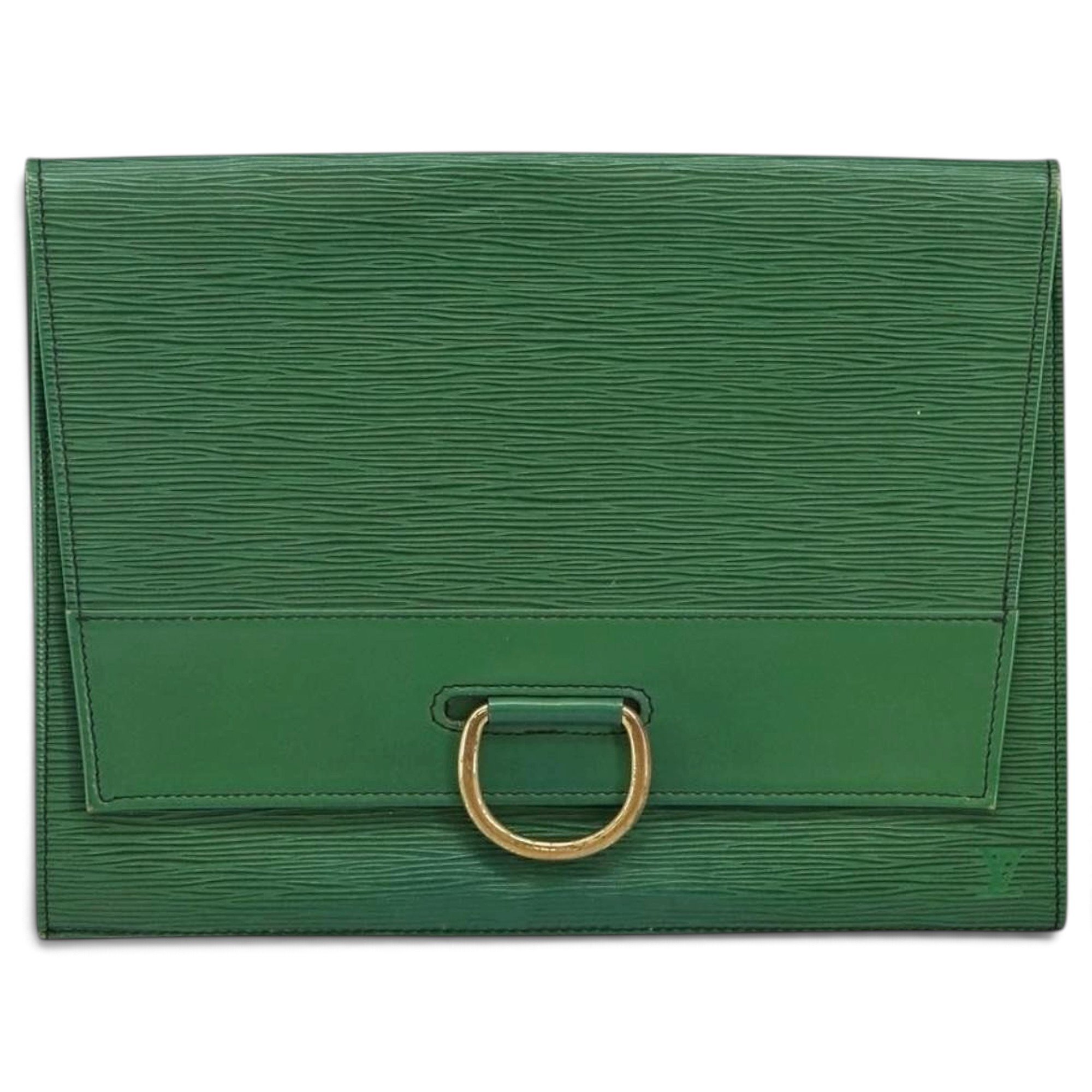 Leather clutch bag