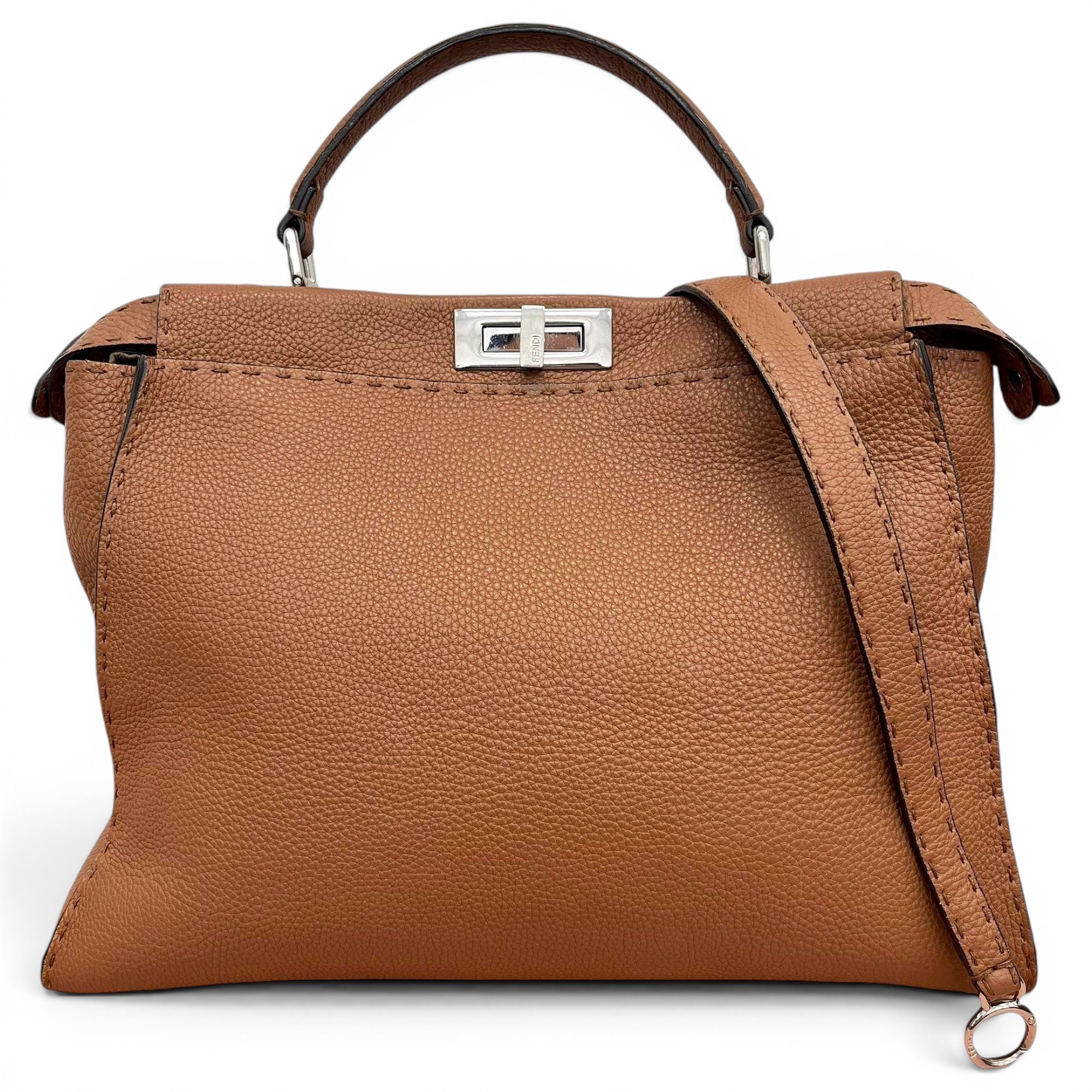 Peekaboo leather handbag