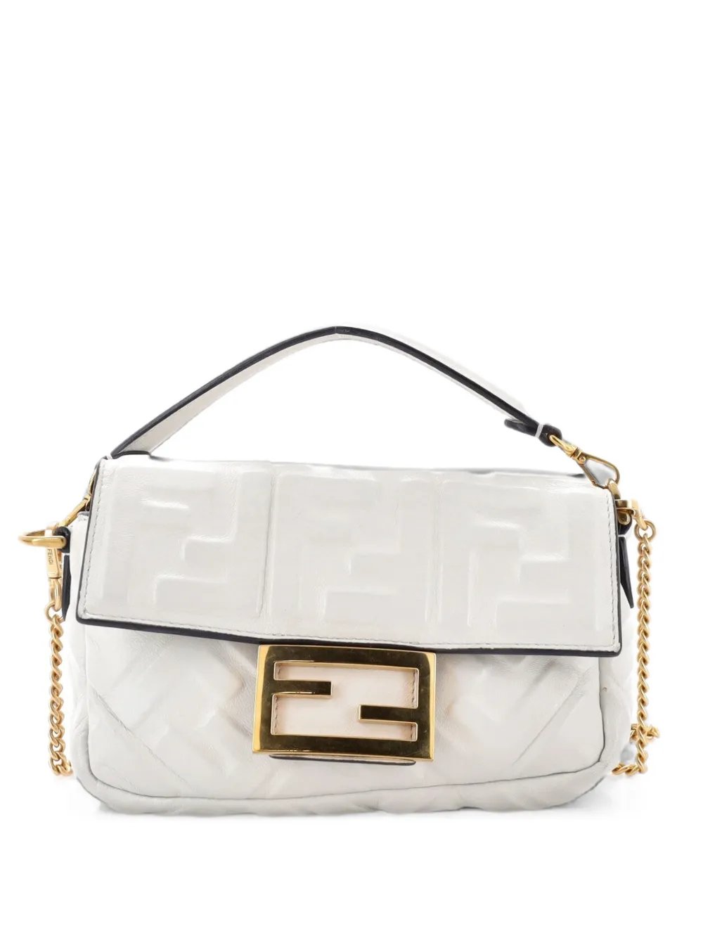 Baguette NM Bag Zucca Embossed Leather Mini crossbody bag
