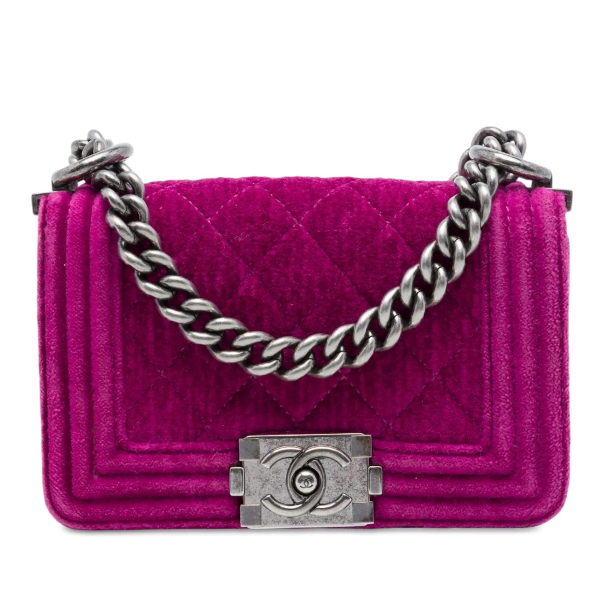 Boy velvet handbag