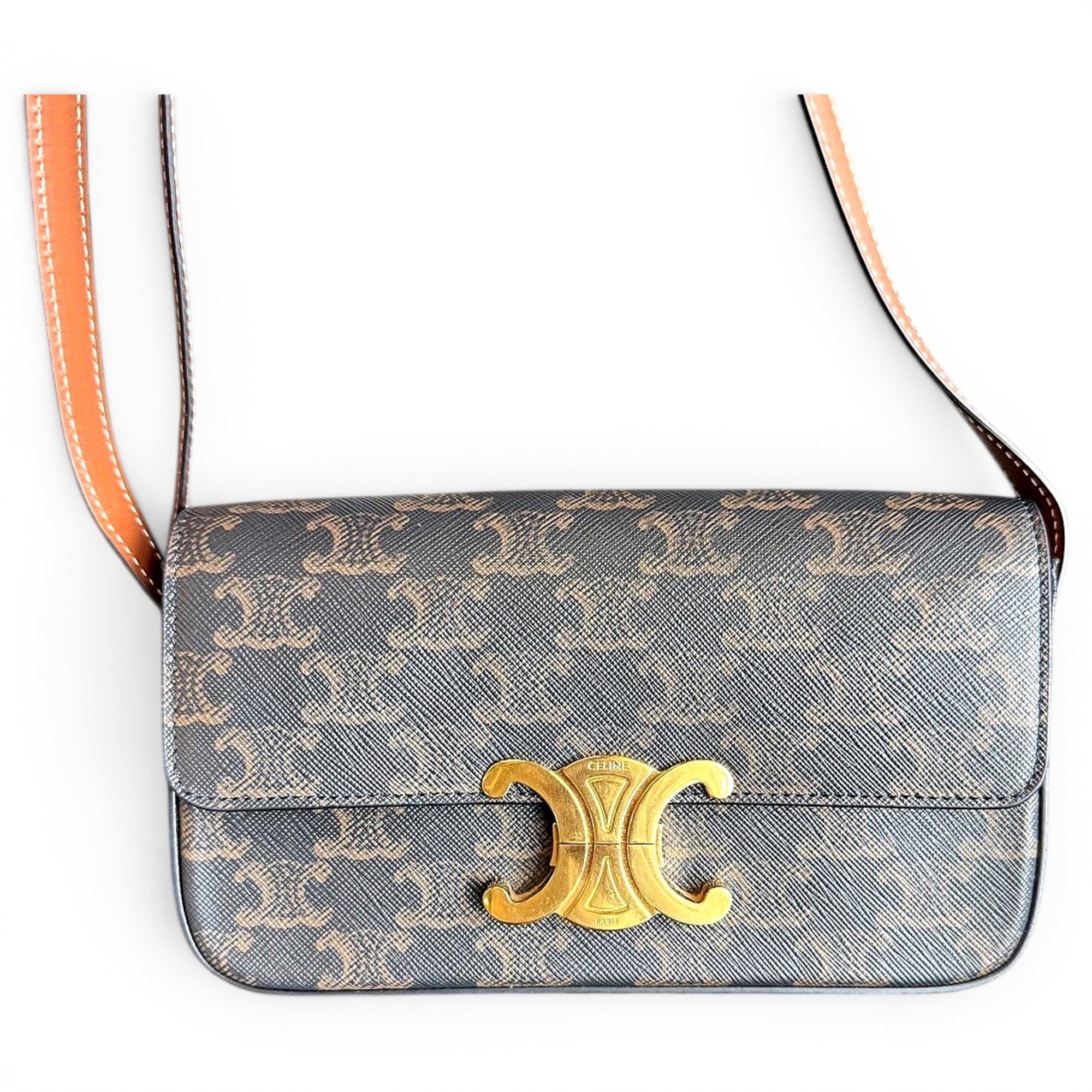 Triomphe leather handbag