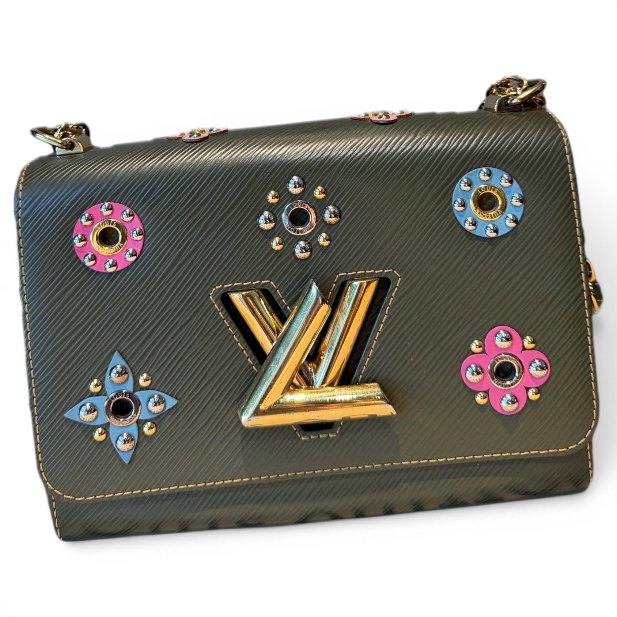 Twist leather handbag