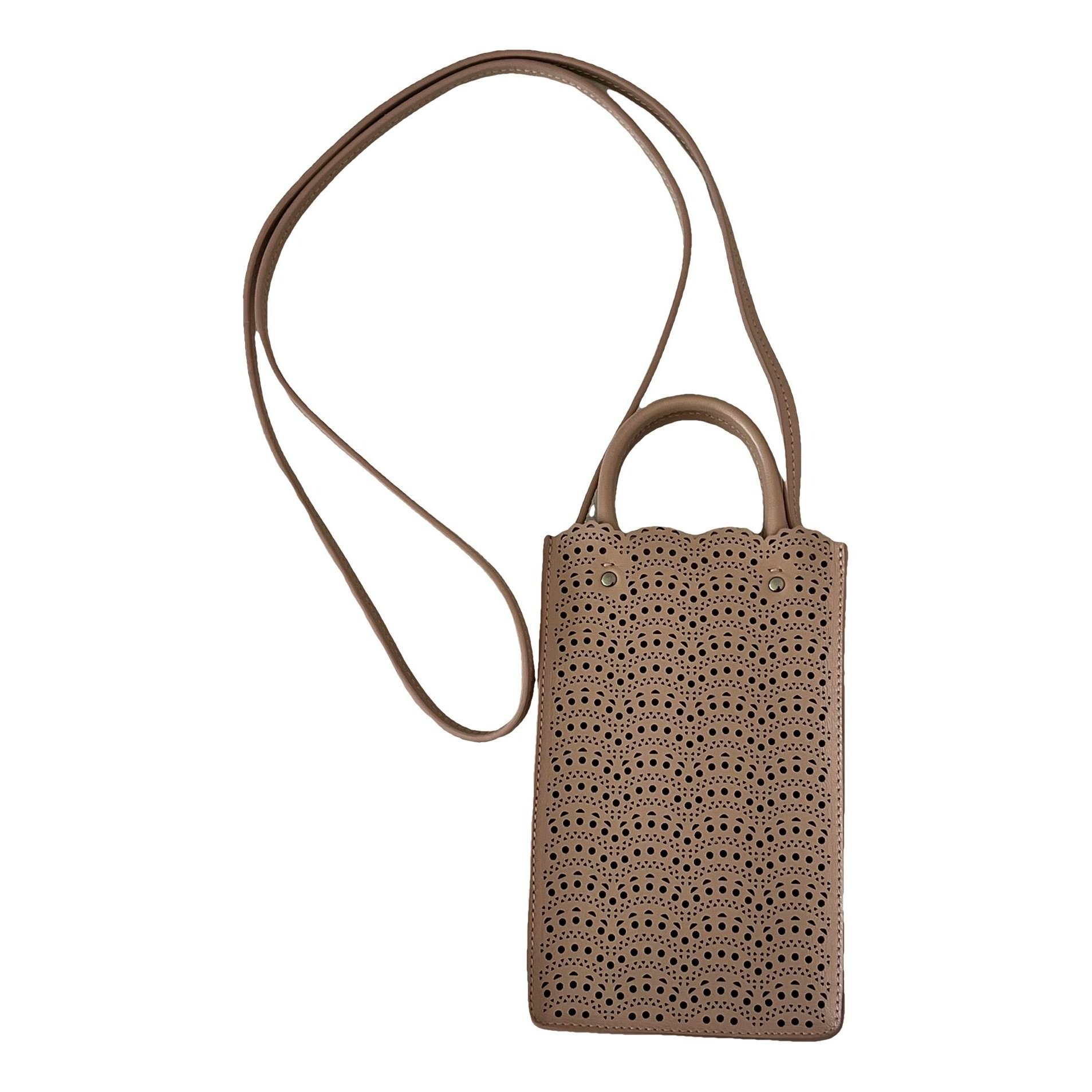 Leather clutch bag