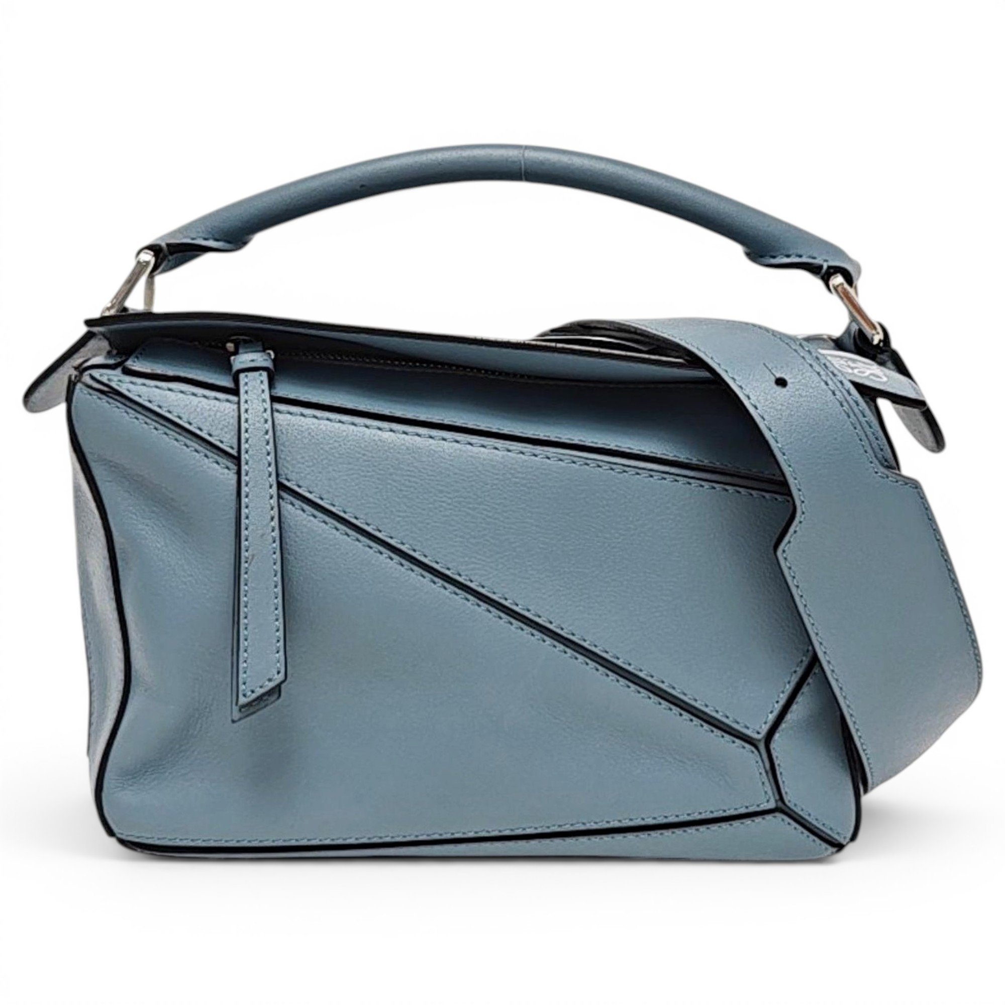 Puzzle leather handbag