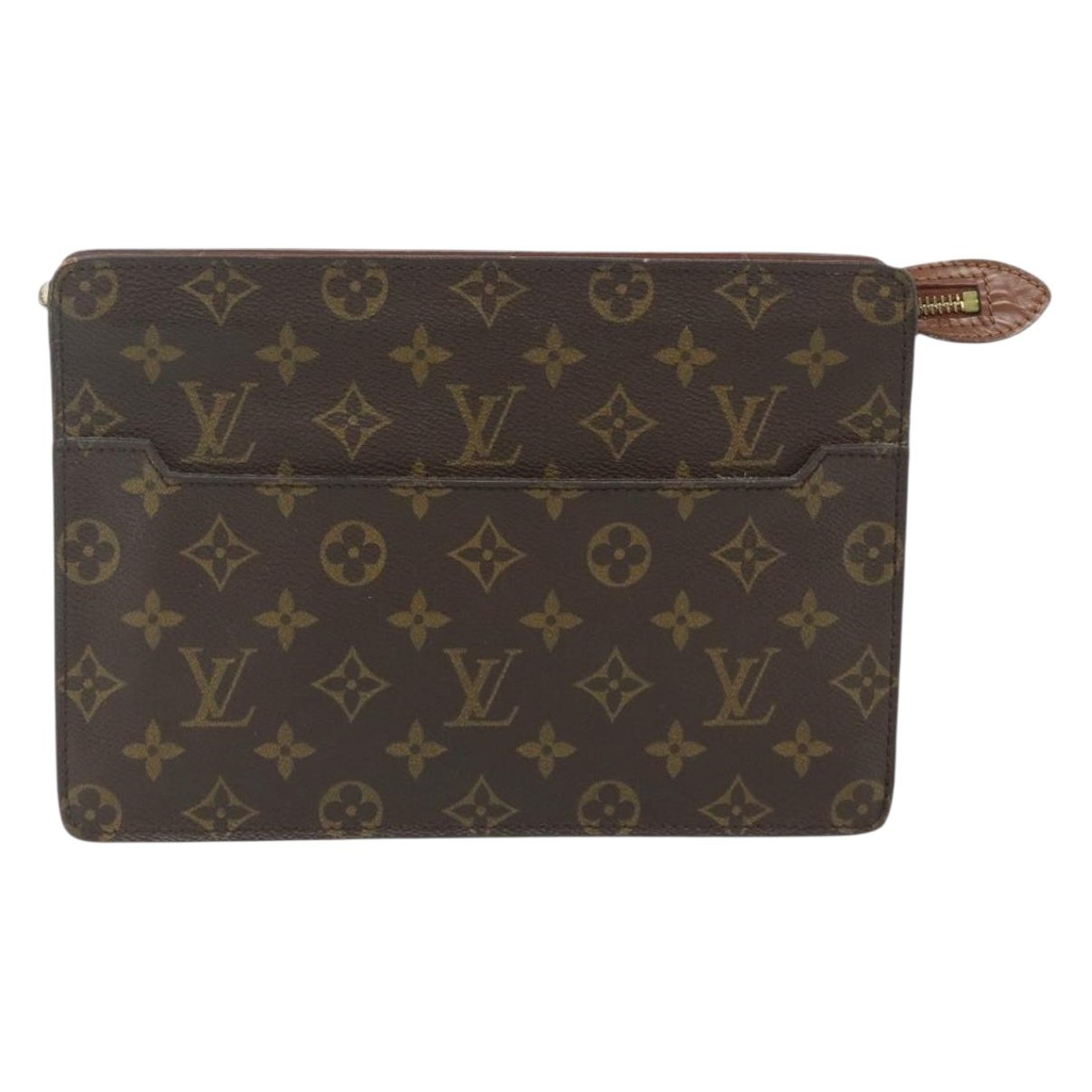 Leather clutch bag